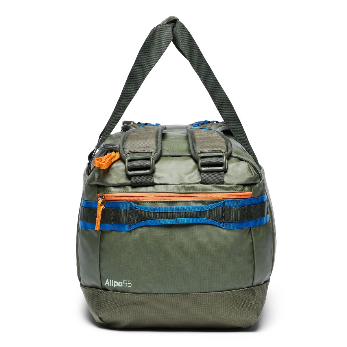 Cotopaxi Allpa Getaway 55L Duffel in Fatigue — back view