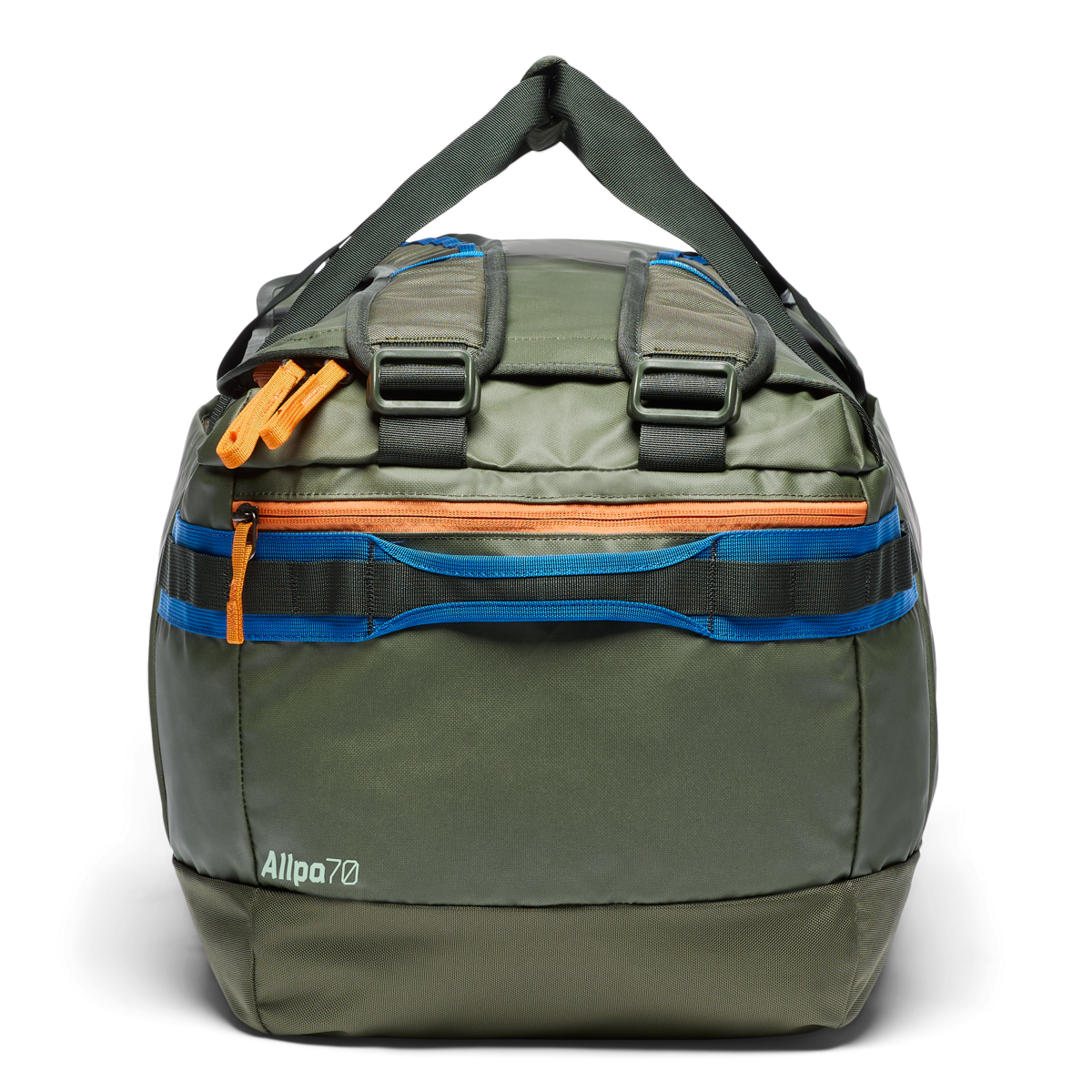 Cotopaxi Allpa Getaway 70L Duffel in Fatigue — angle view 3