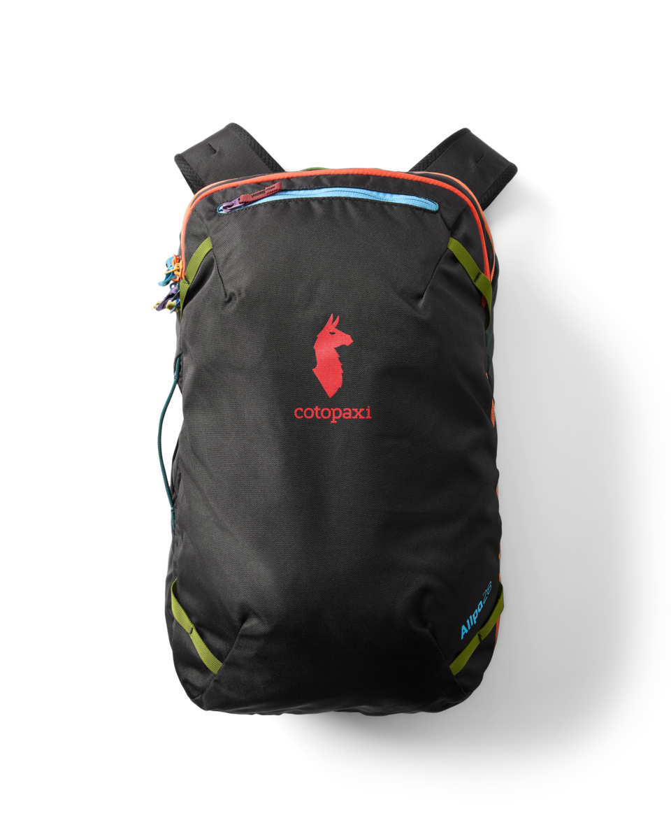 Cotopaxi Allpa 28L Travel Pack in Del Día Dark — front view # color_Del Día Dark