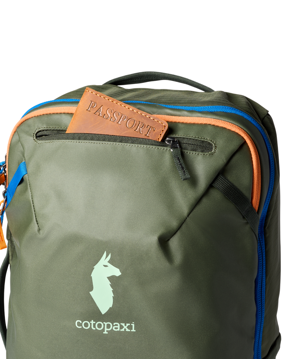 Cotopaxi Allpa 28L Travel Pack in Fatigue — angle view 3