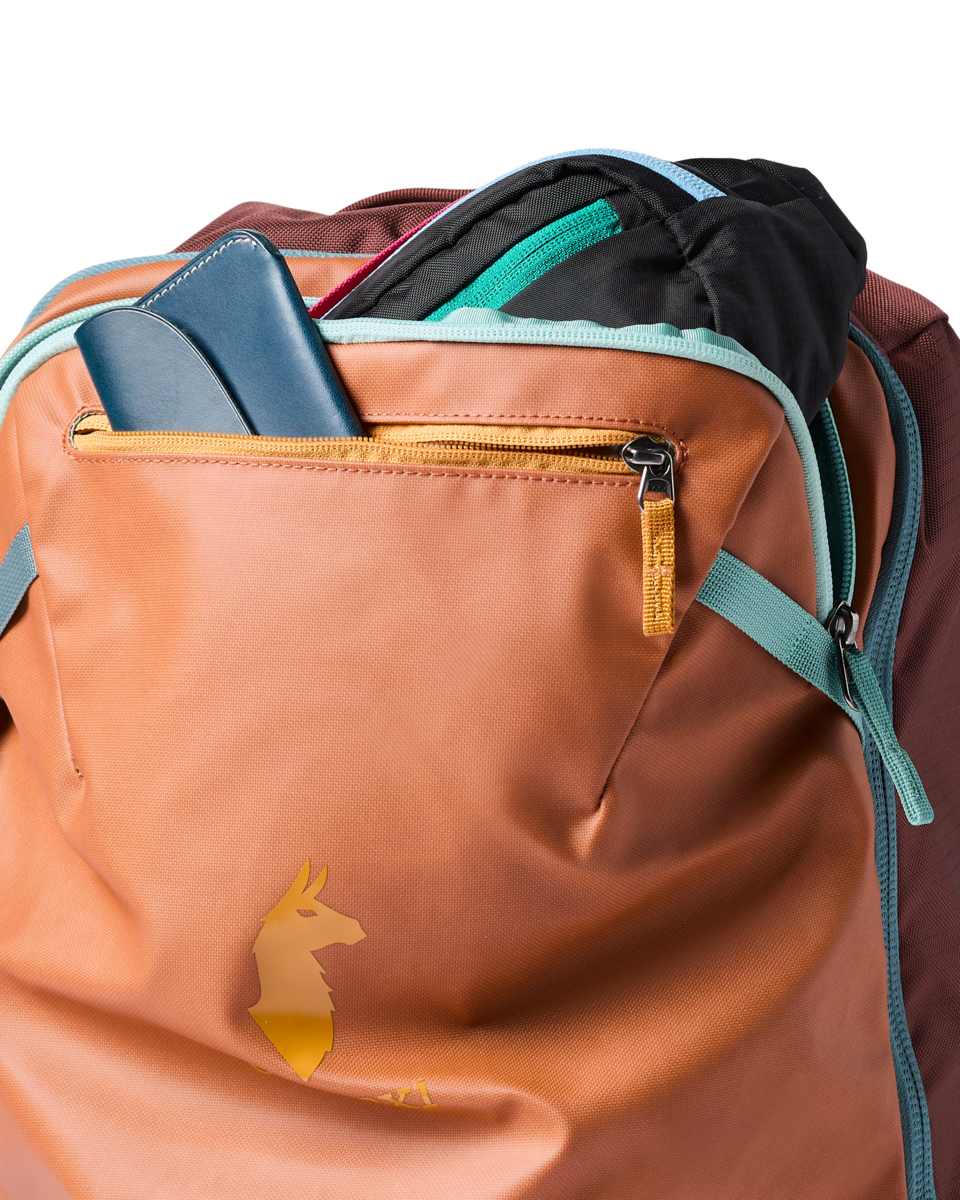 Cotopaxi Allpa 28L Travel Pack in Whiskey — detail view