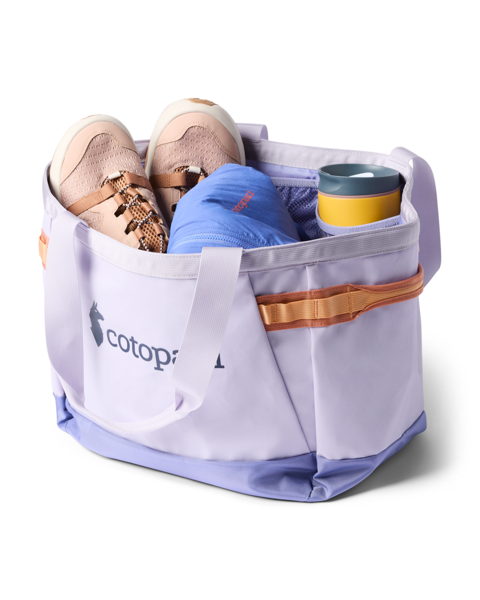 Cotopaxi Allpa 30L Gear Hauler Tote in Moonbeam — angle view 2