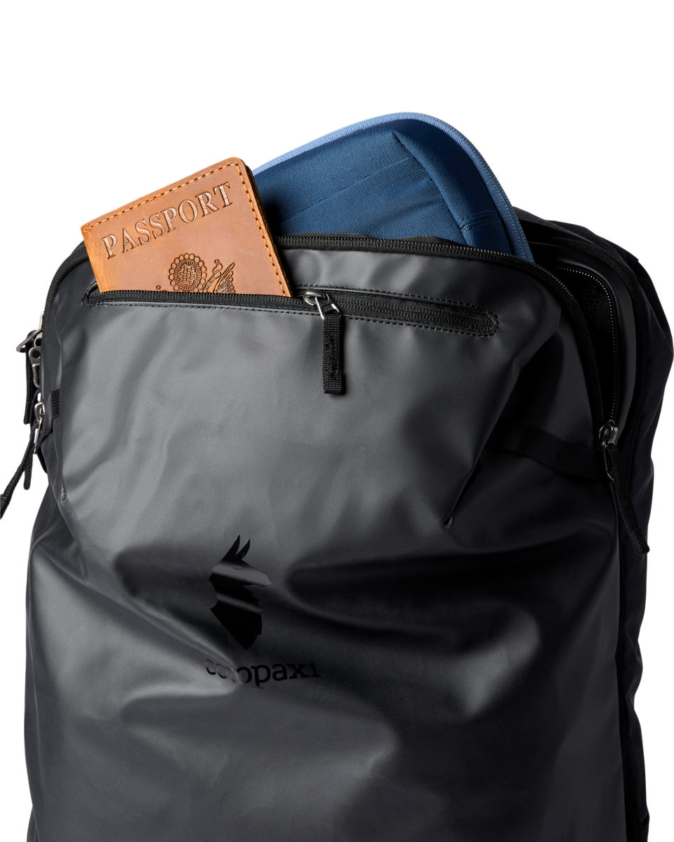 Cotopaxi Allpa 35L Travel Pack in Black — angle view 3