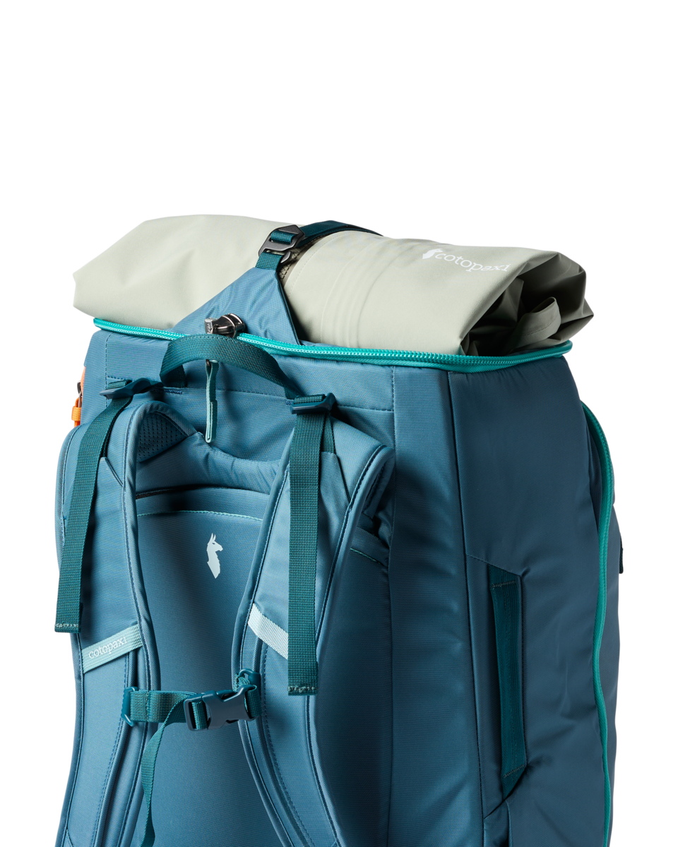 Cotopaxi Allpa 50L Adventure Travel Pack in Blue Spruce/Abyss — interior view