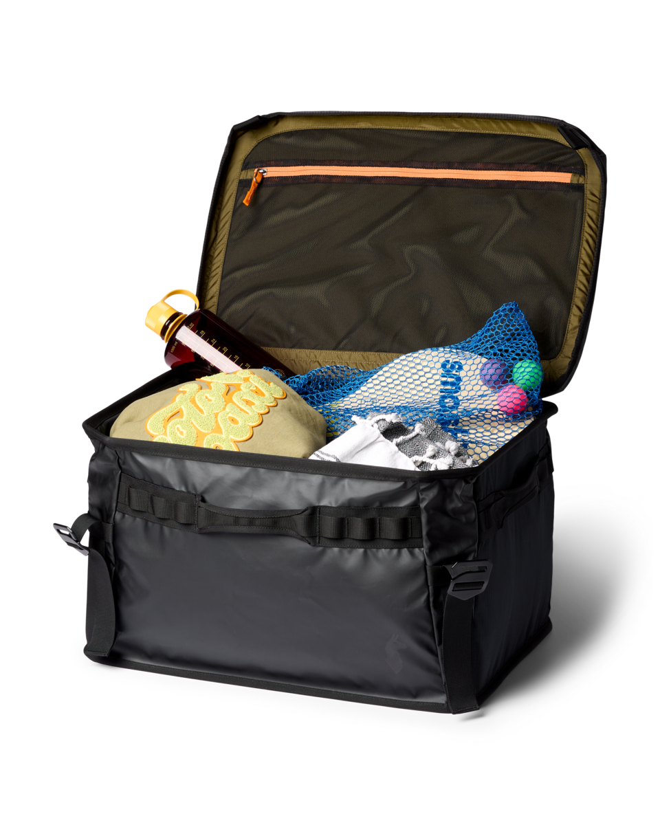 Cotopaxi Allpa 60L Gear Hauler Box in Black — interior view