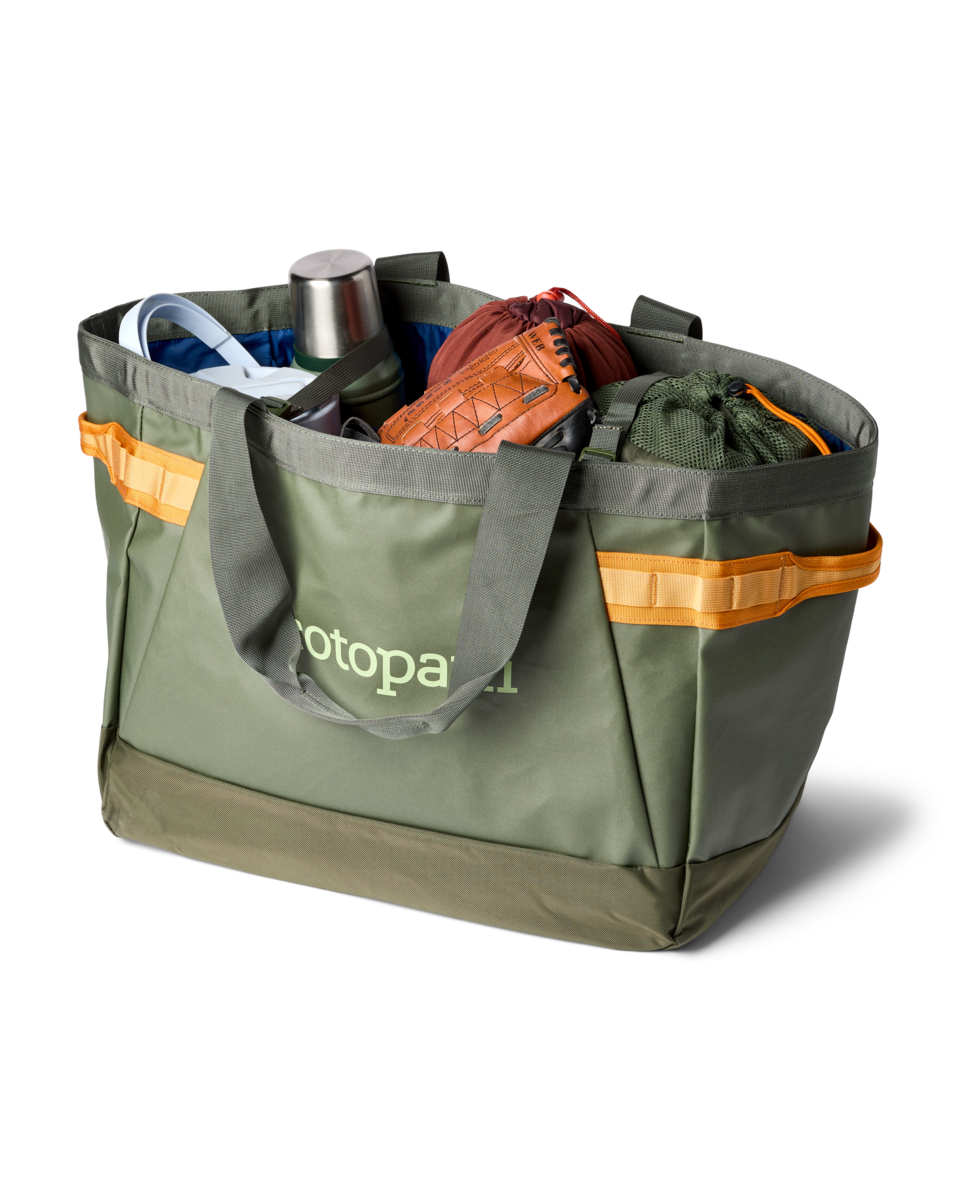 Cotopaxi Allpa 60L Gear Hauler Tote in Fatigue — angle view 2