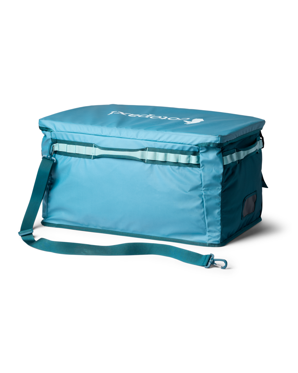 Cotopaxi Allpa 90L Gear Hauler Box in Blue Spruce/Abyss — back view