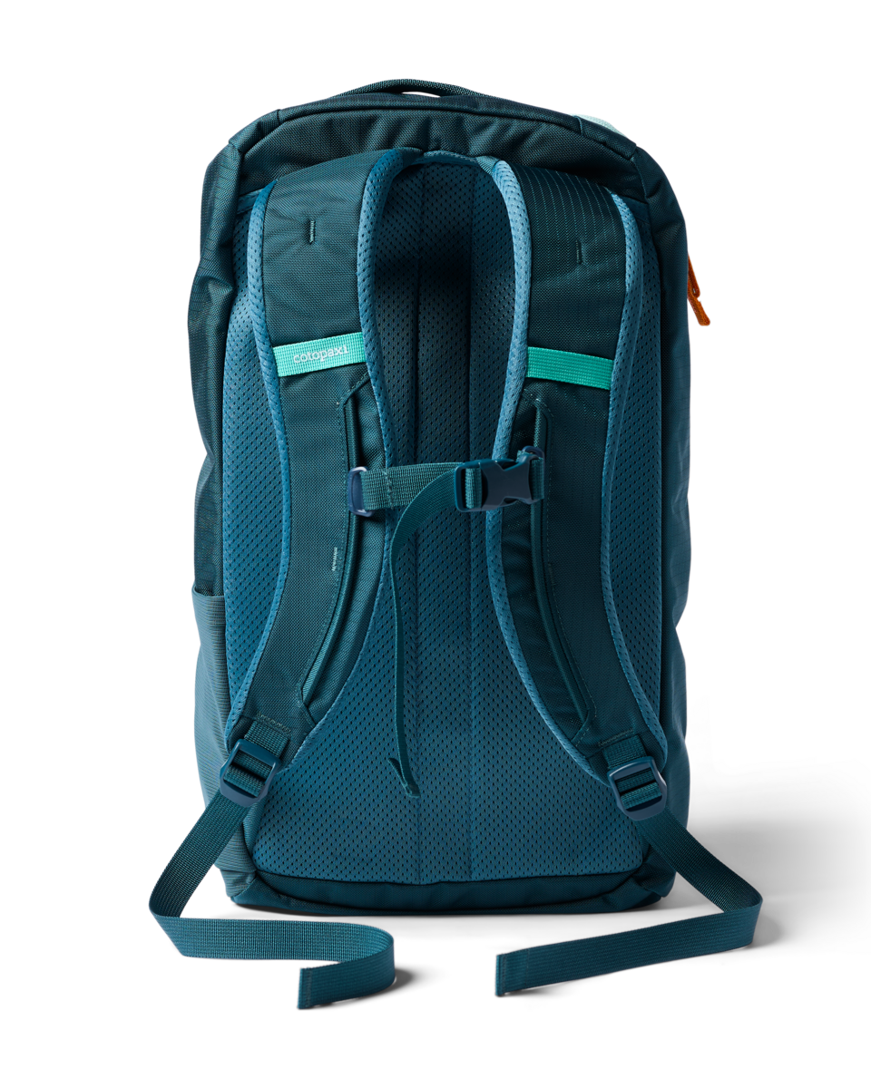 Cotopaxi Allpa Mini 20L Travel Pack in Blue Spruce — back view