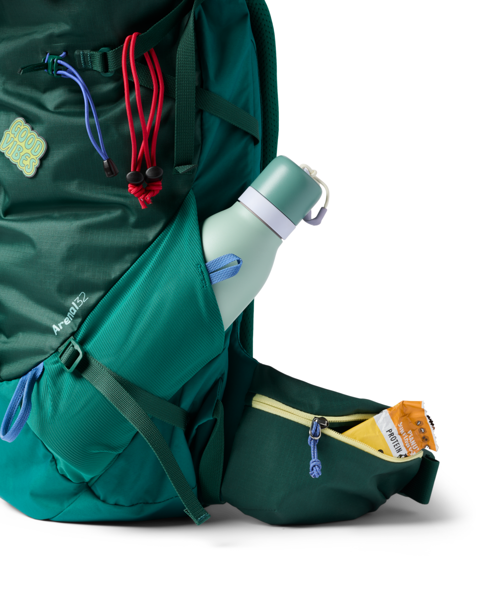 Cotopaxi Arenal 32L Backpack in Kale — detail view
