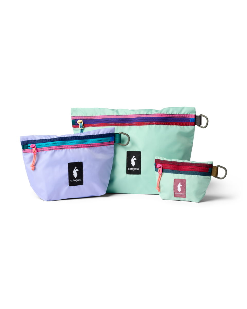 Cotopaxi Cubo Pouch Organizers in Del Día — front view