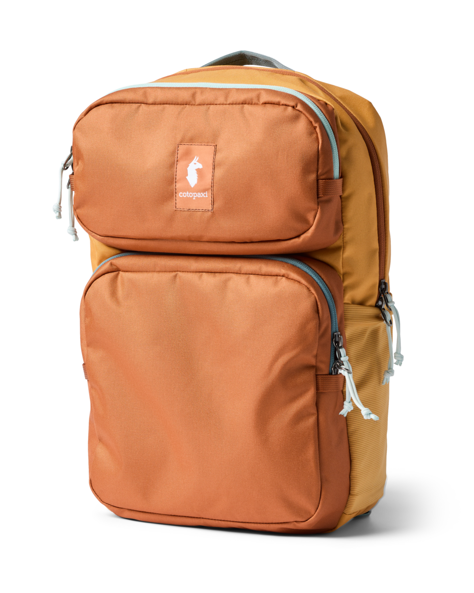 Cotopaxi Tasra 16L Backpack in Whiskey and Honeycomb — front view