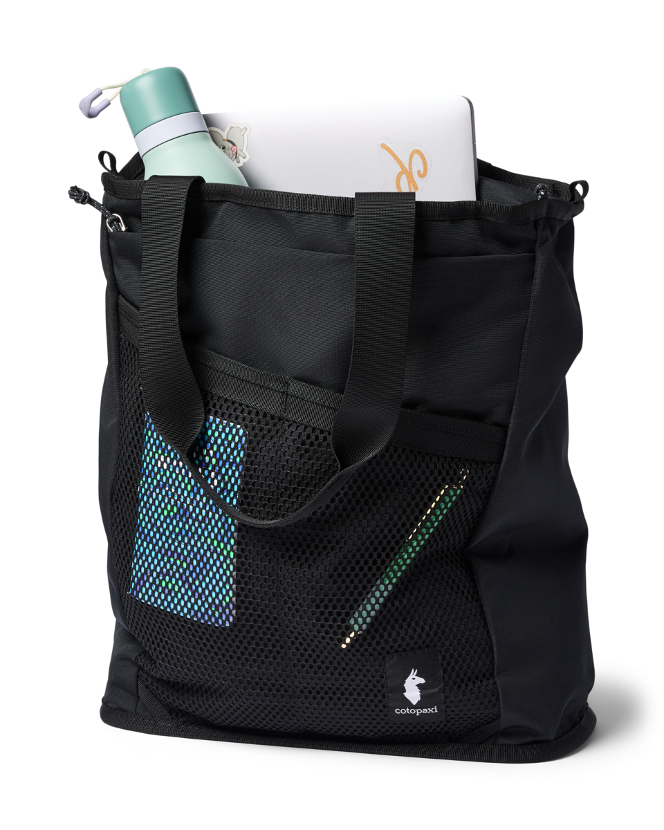 Cotopaxi Todo 22L Convertible Tote in Black — angle view 3
