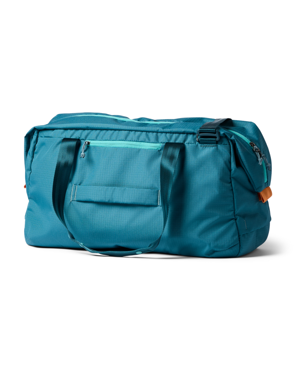 Cotopaxi Viaje 45L Travel Duffel in Blue Spruce — back view