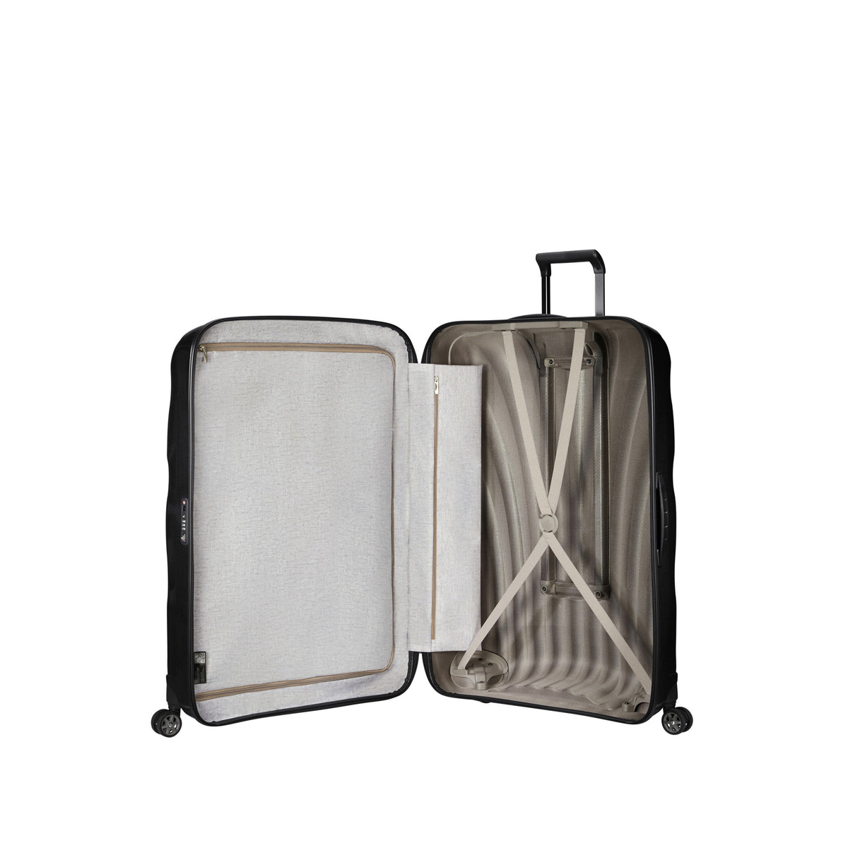 Samsonite C-Lite Extra Large Spinner in Black — interior view # color_Black