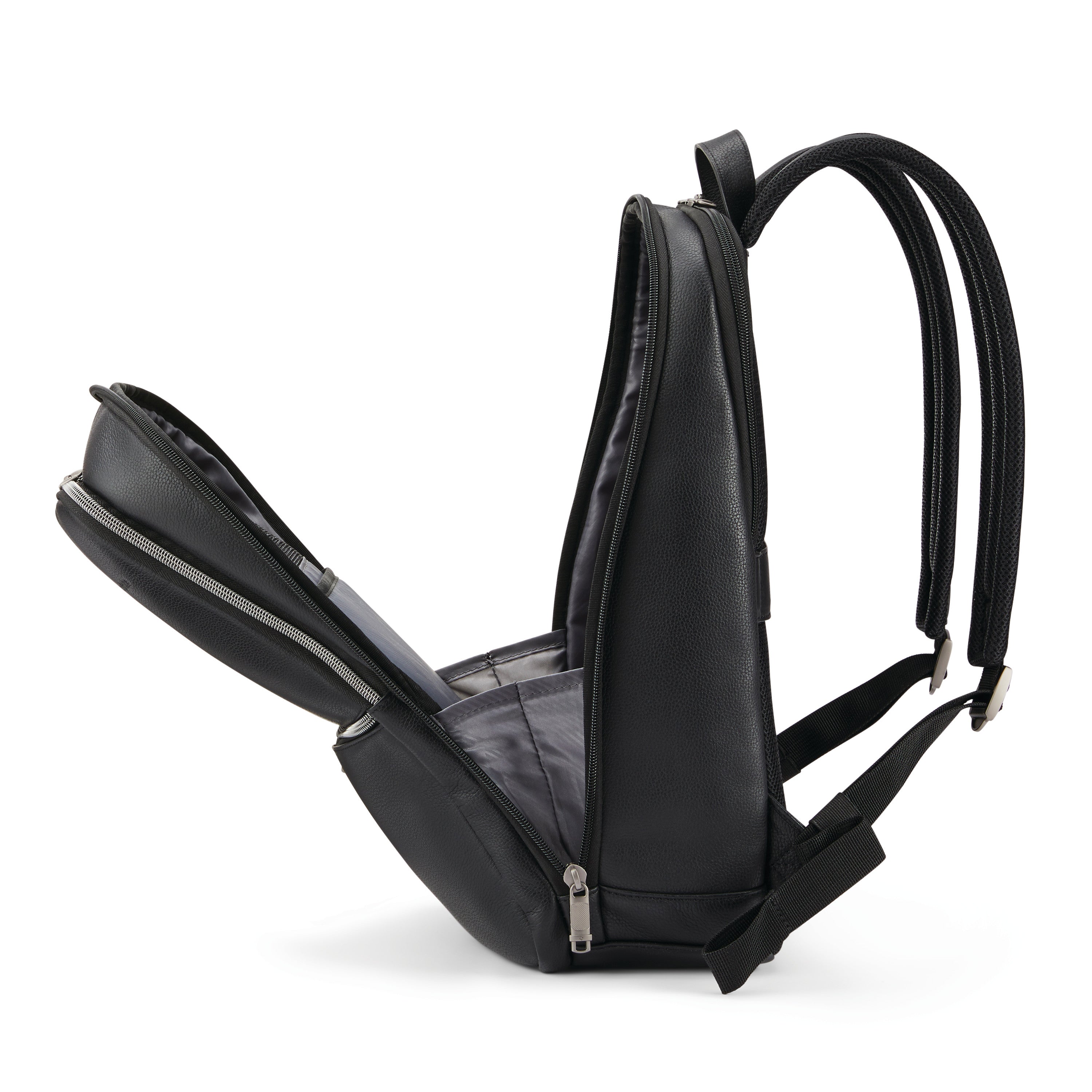 Samsonite Classic Leather Slim Backpack - Black