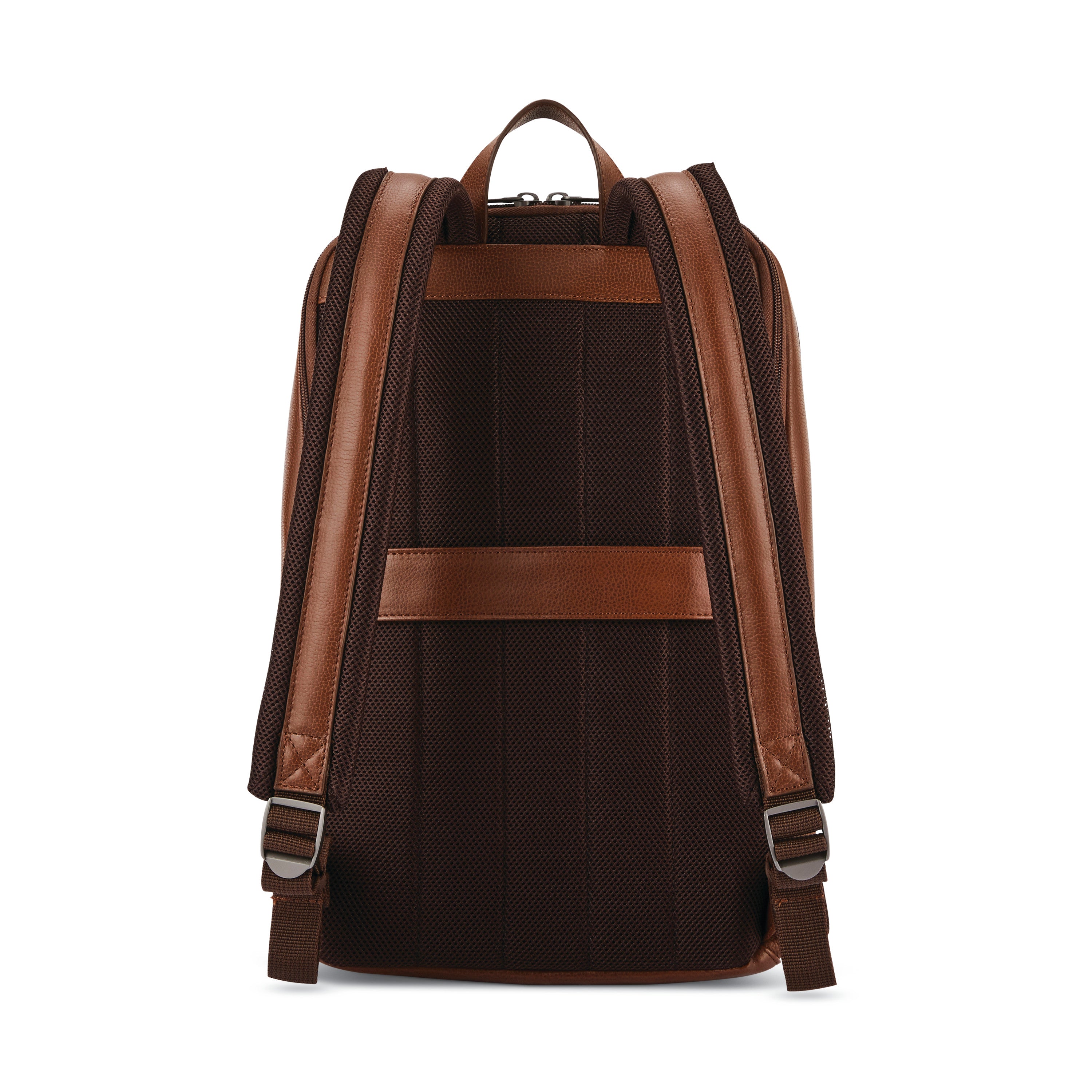 Samsonite Classic Leather Slim Backpack - Cognac