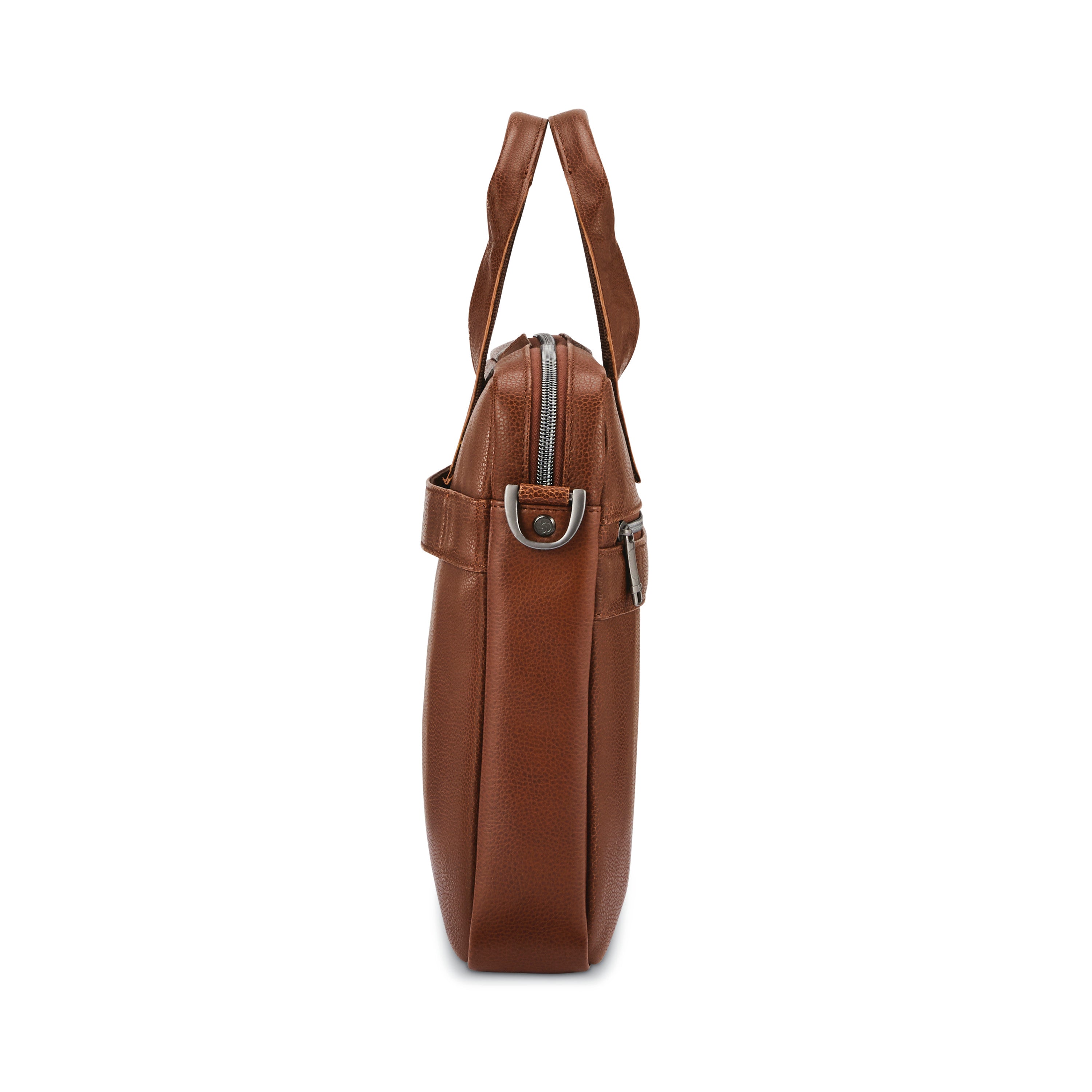 Samsonite Classic Leather Slim Brief - COGNAC