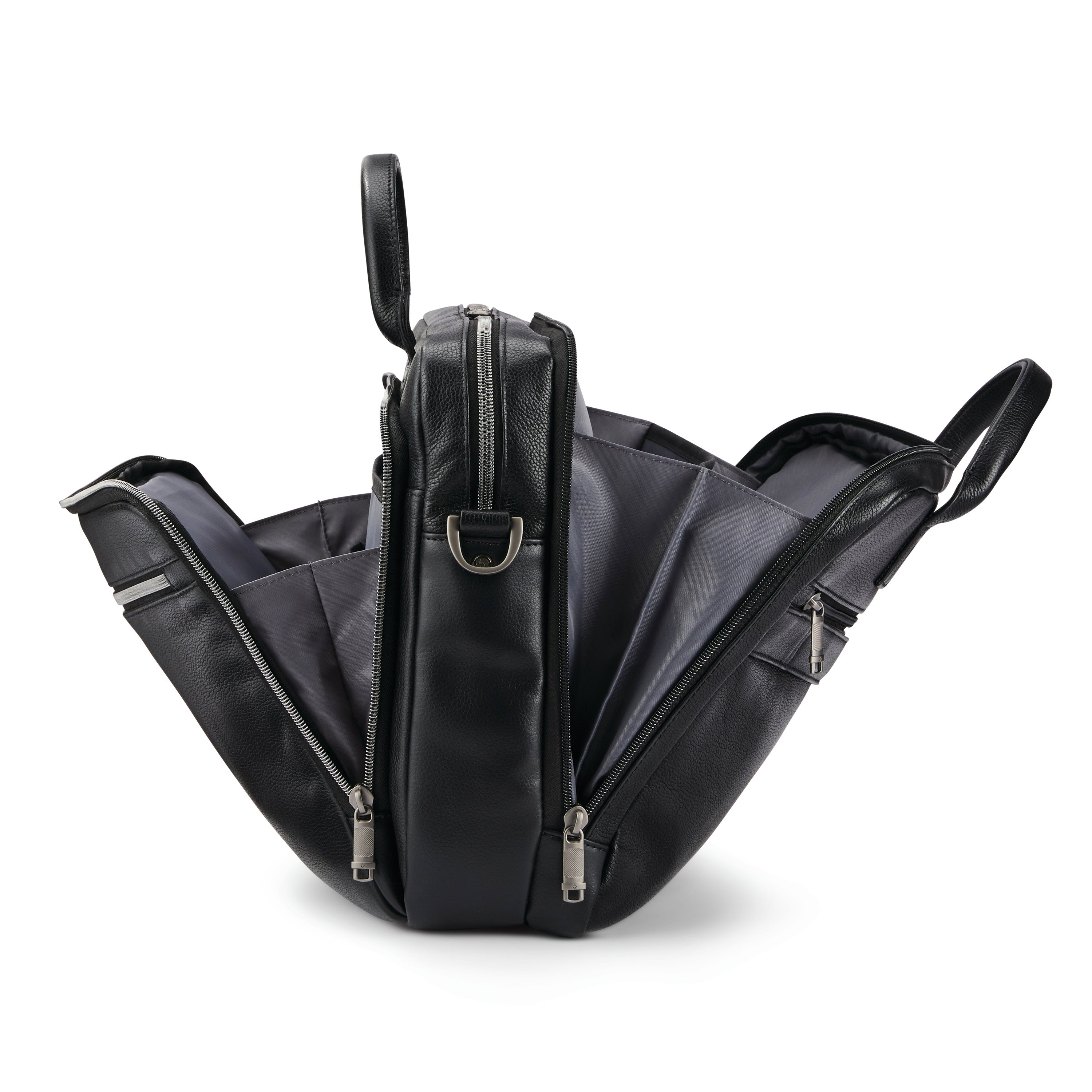 Samsonite Classic Leather Toploader - Black