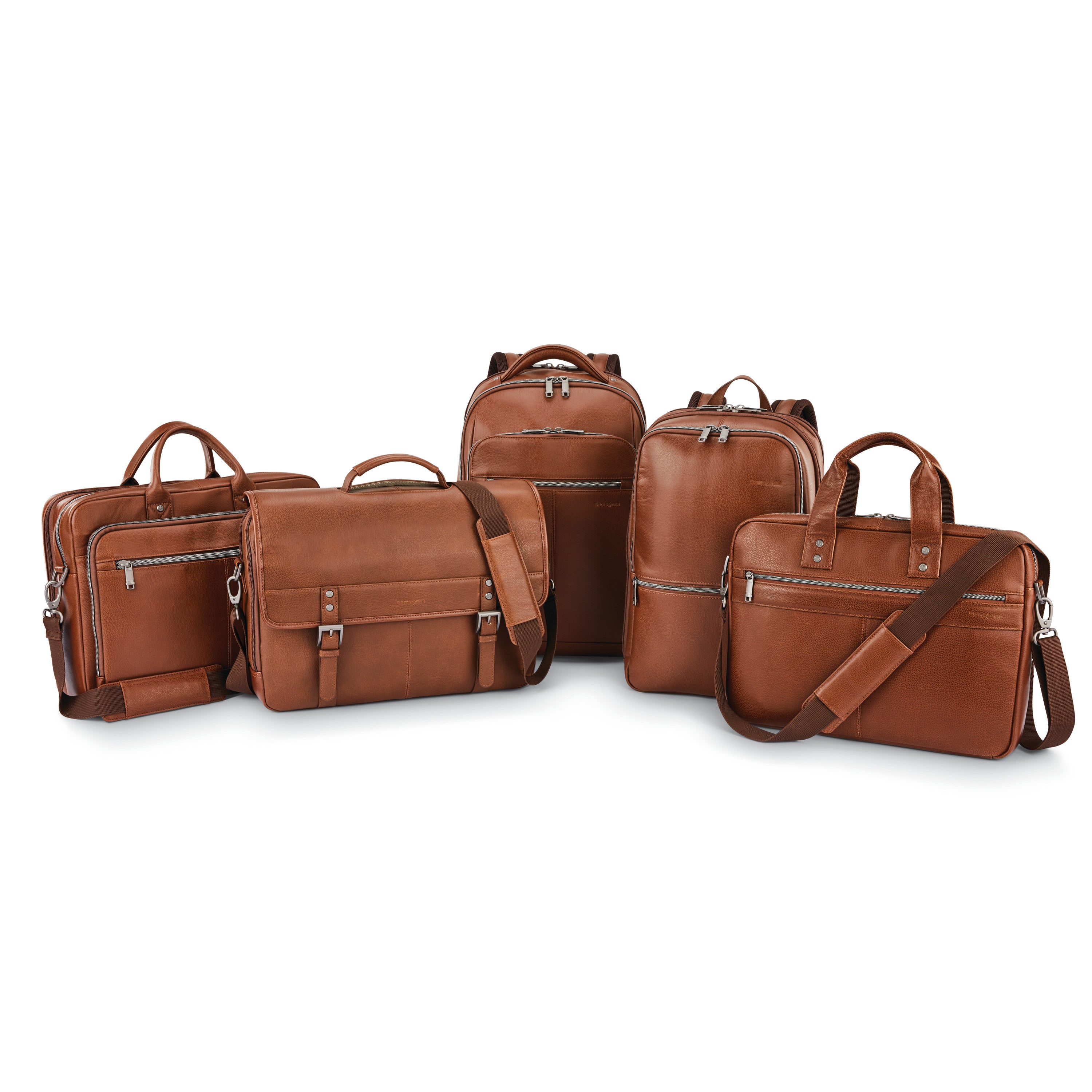 Samsonite Classic Leather Toploader - Cognac