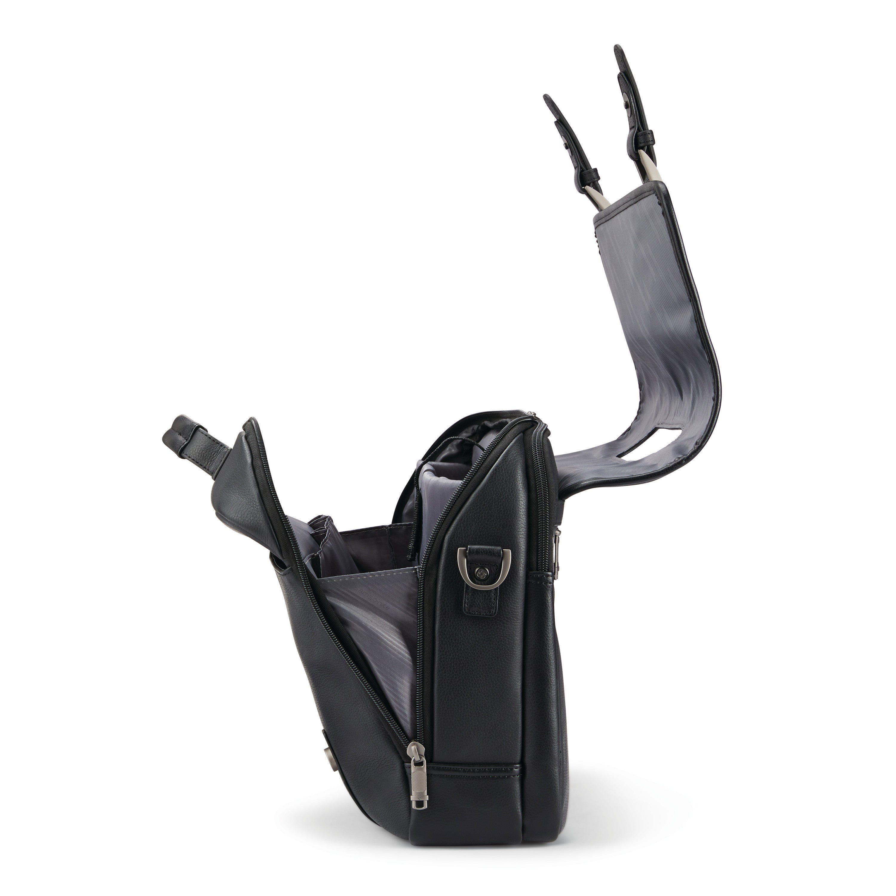 Samsonite Classic Leather Flapover - Black
