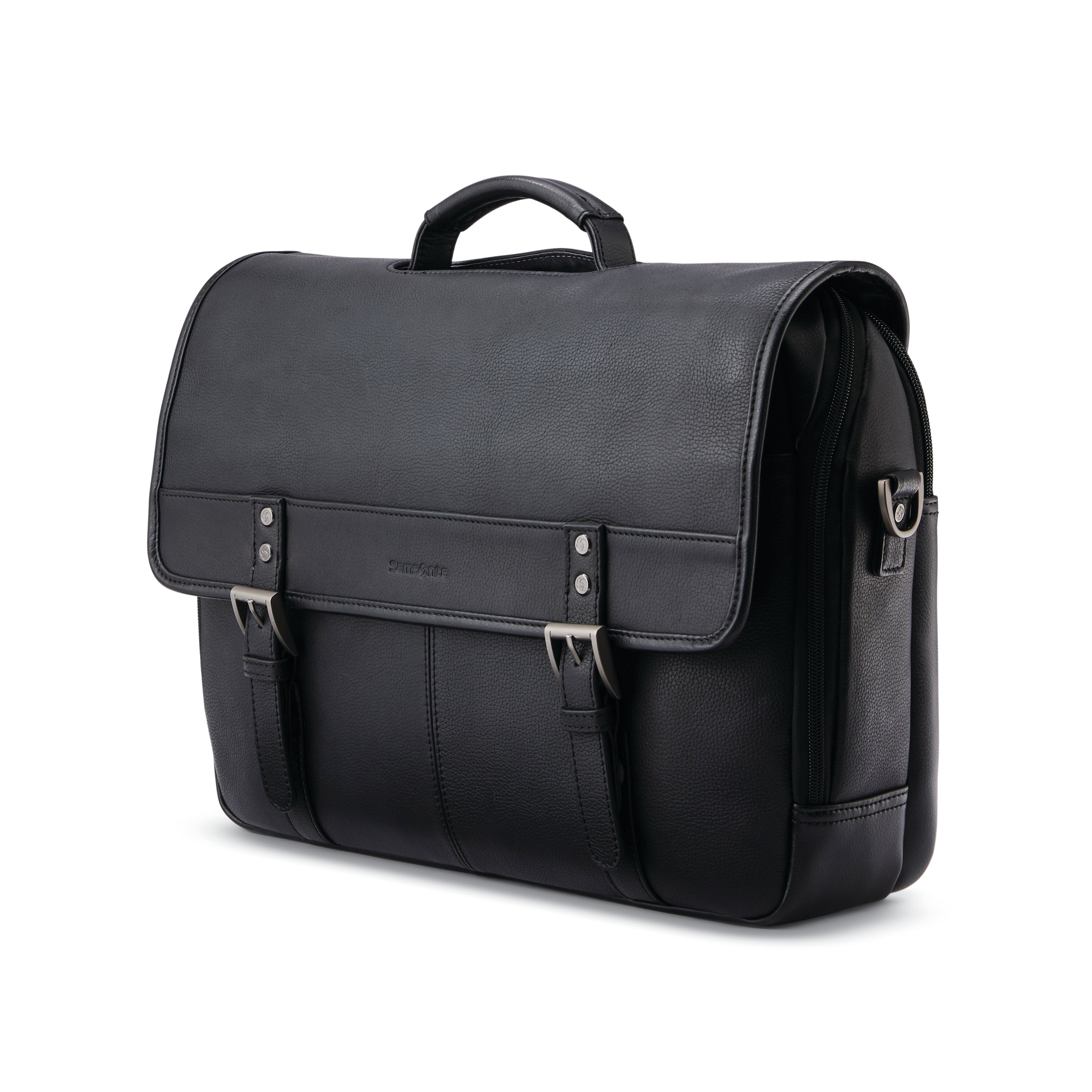 Samsonite Classic Leather Flapover - Black