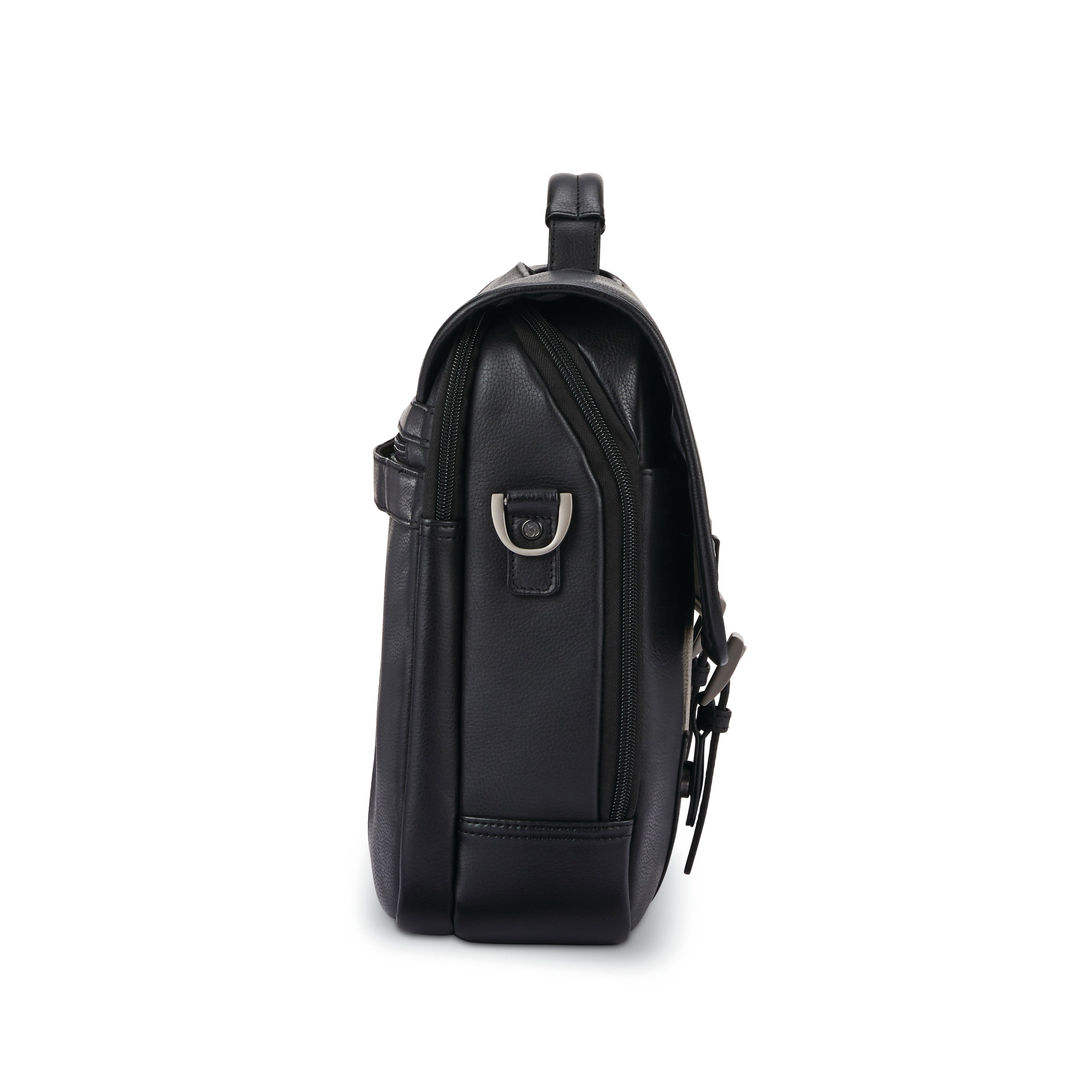 Samsonite Classic Leather Flapover - Black