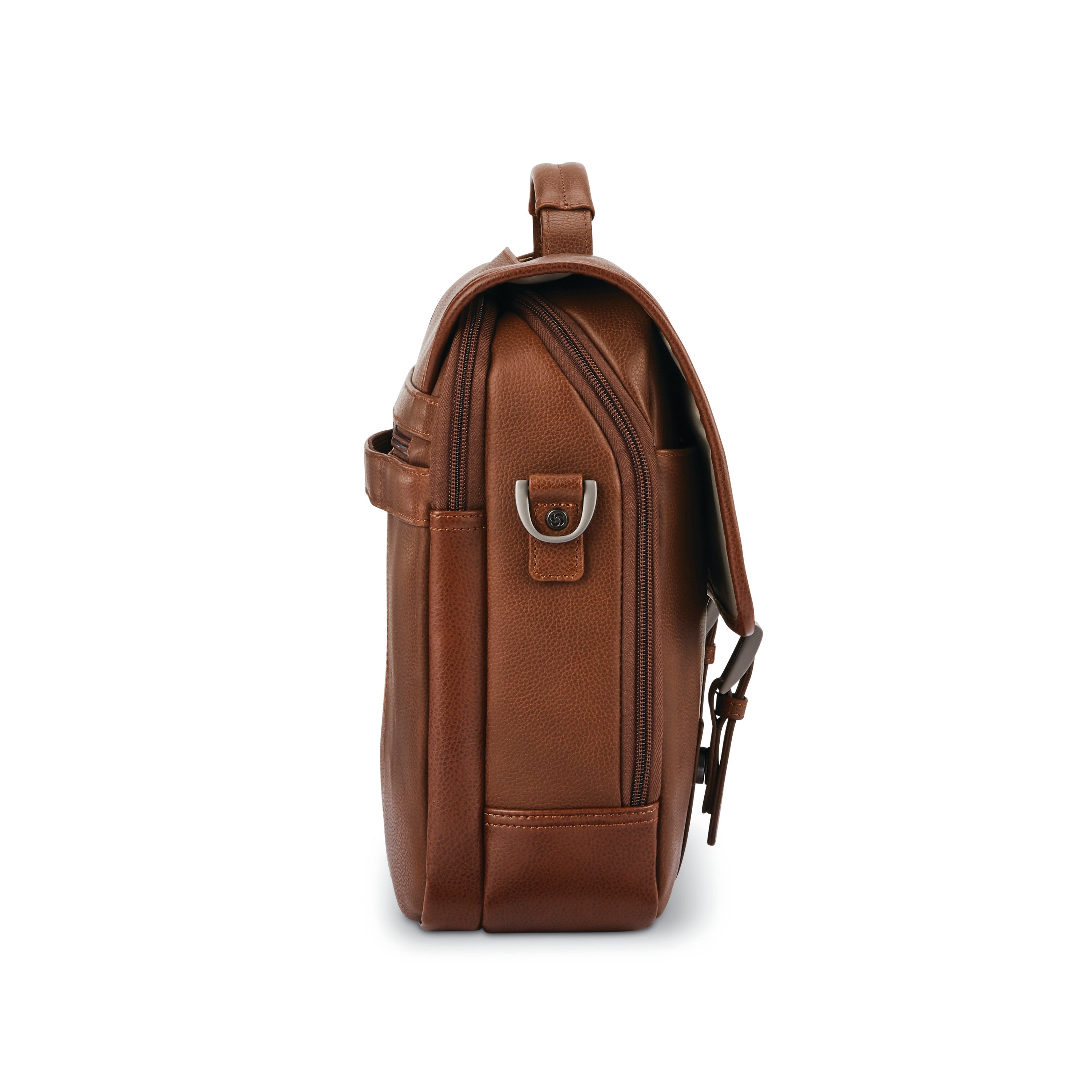Samsonite Classic Leather Flapover - Cognac