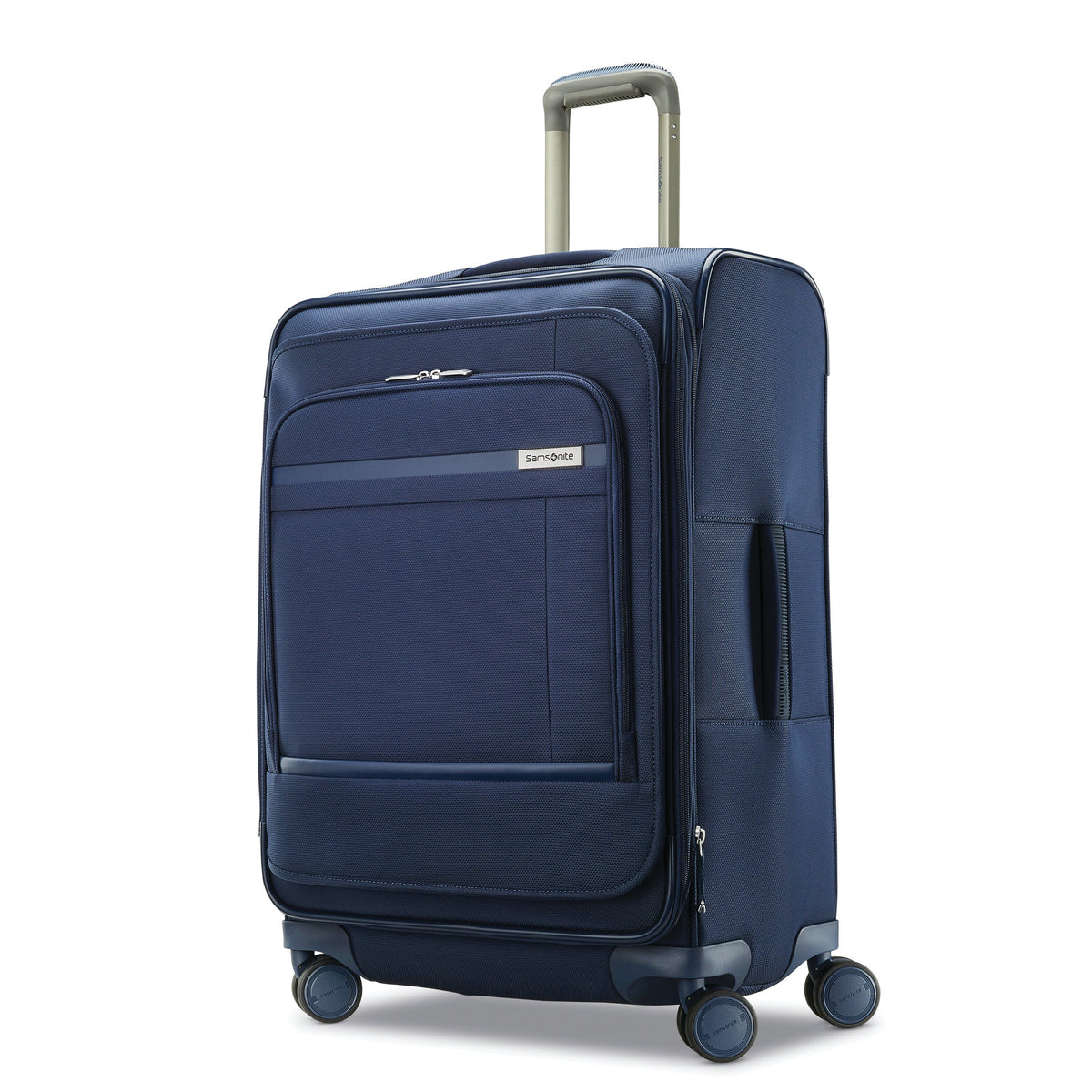 Samsonite Insignis Medium Expandable Spinner in Atlantic Blue — front view # color_Atlantic Blue