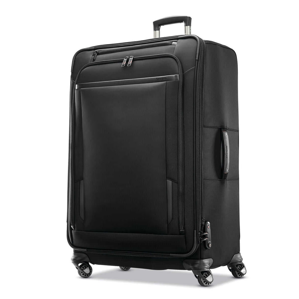 Samsonite Pro Large Expandable Spinner in Black — front view