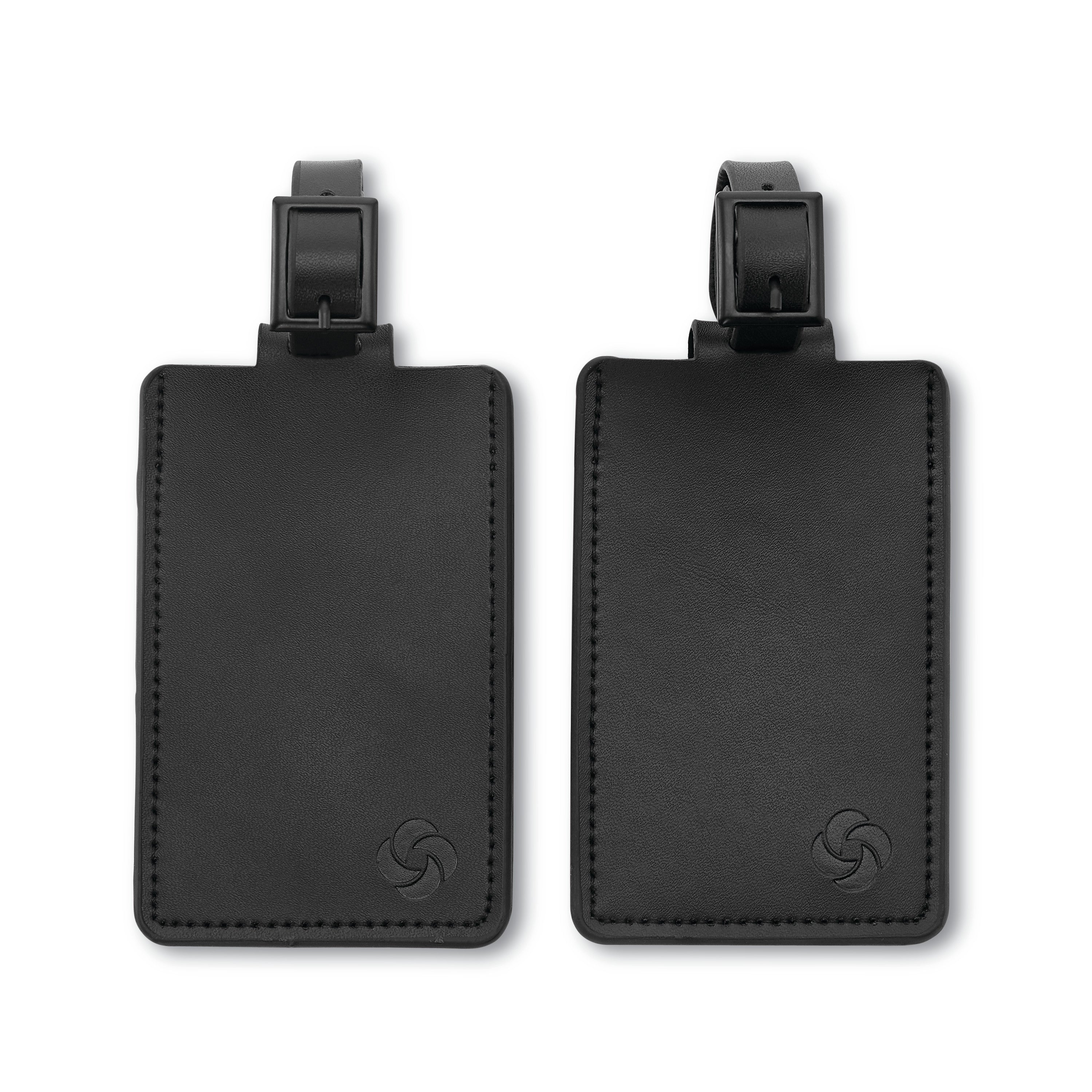 Samsonite Leather ID Tags (Set of 2) - Black