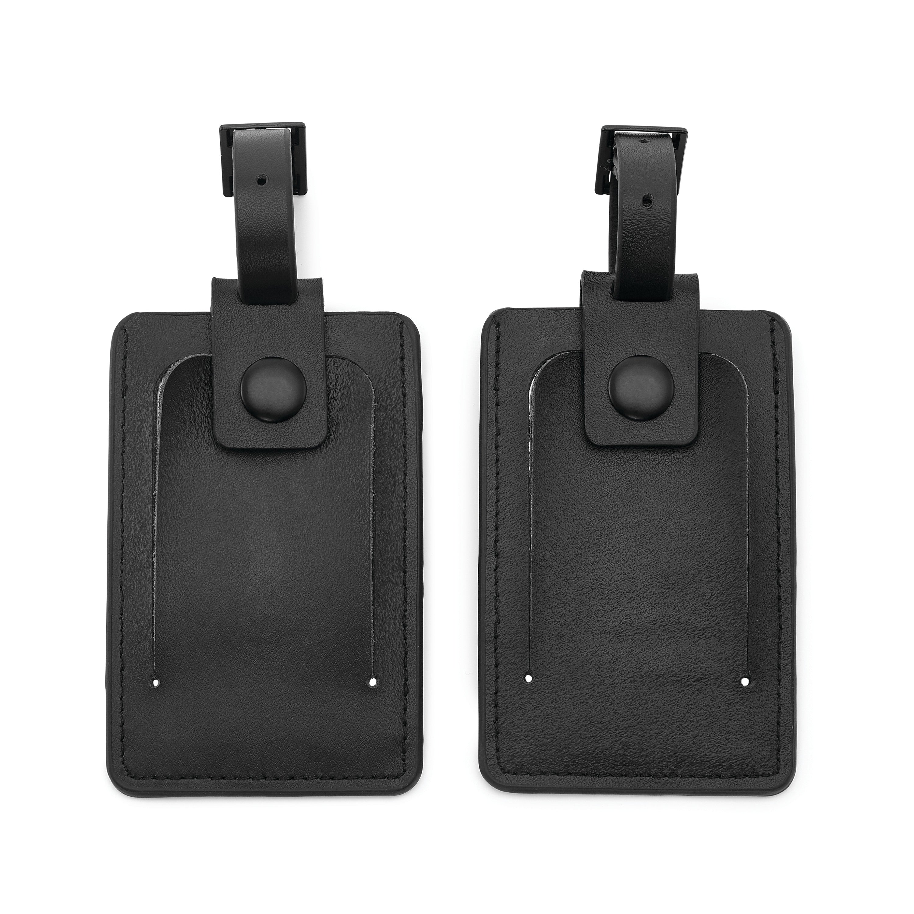 Samsonite Leather ID Tags (Set of 2) - Black