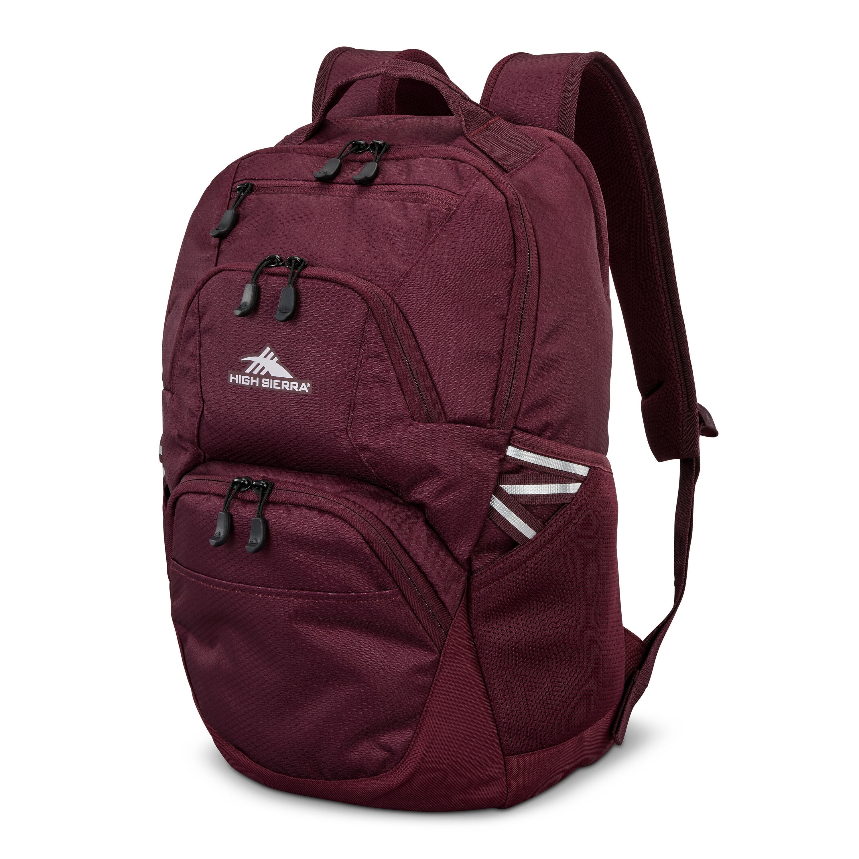 High Sierra Swoop SG Backpack in Maroon — front view