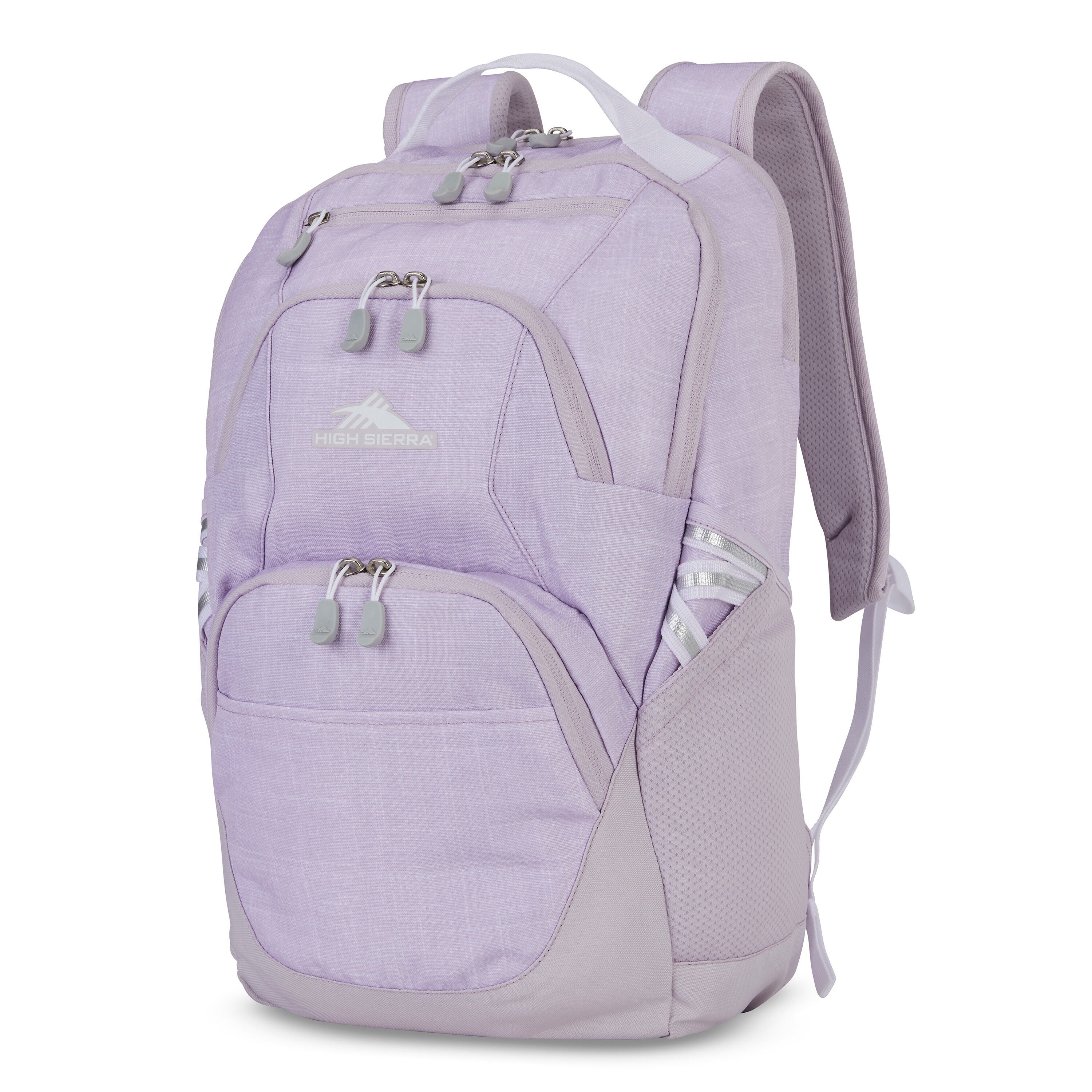 High Sierra Swoop SG Backpack in Hushed Orchid Heather — angle view 2 # color_Hushed Orchid Heather