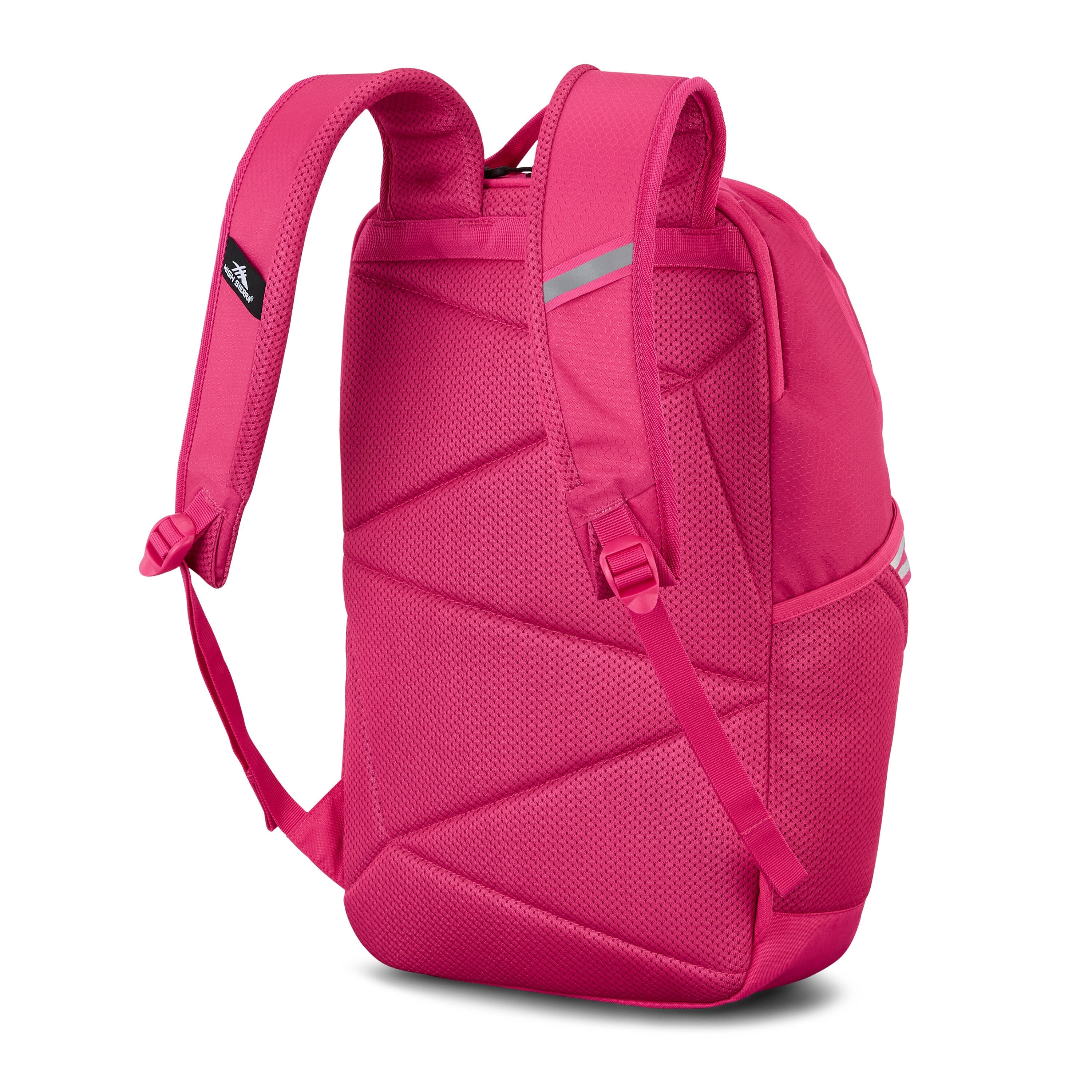 High Sierra Swoop SG Backpack in Electric Fuchsia — back view # color_Electric Fuchsia