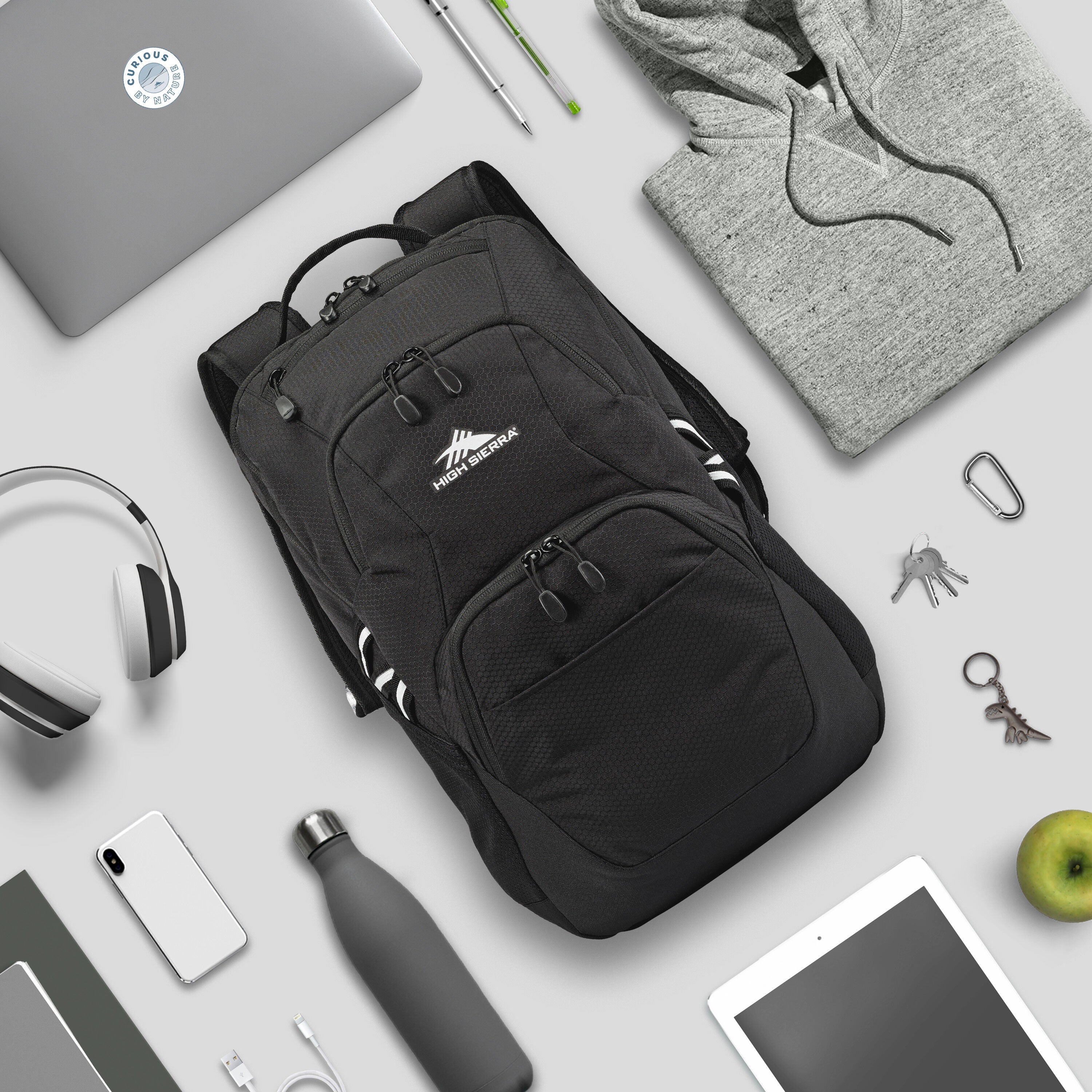High Sierra Swoop SG Backpack in Black — angle view 7