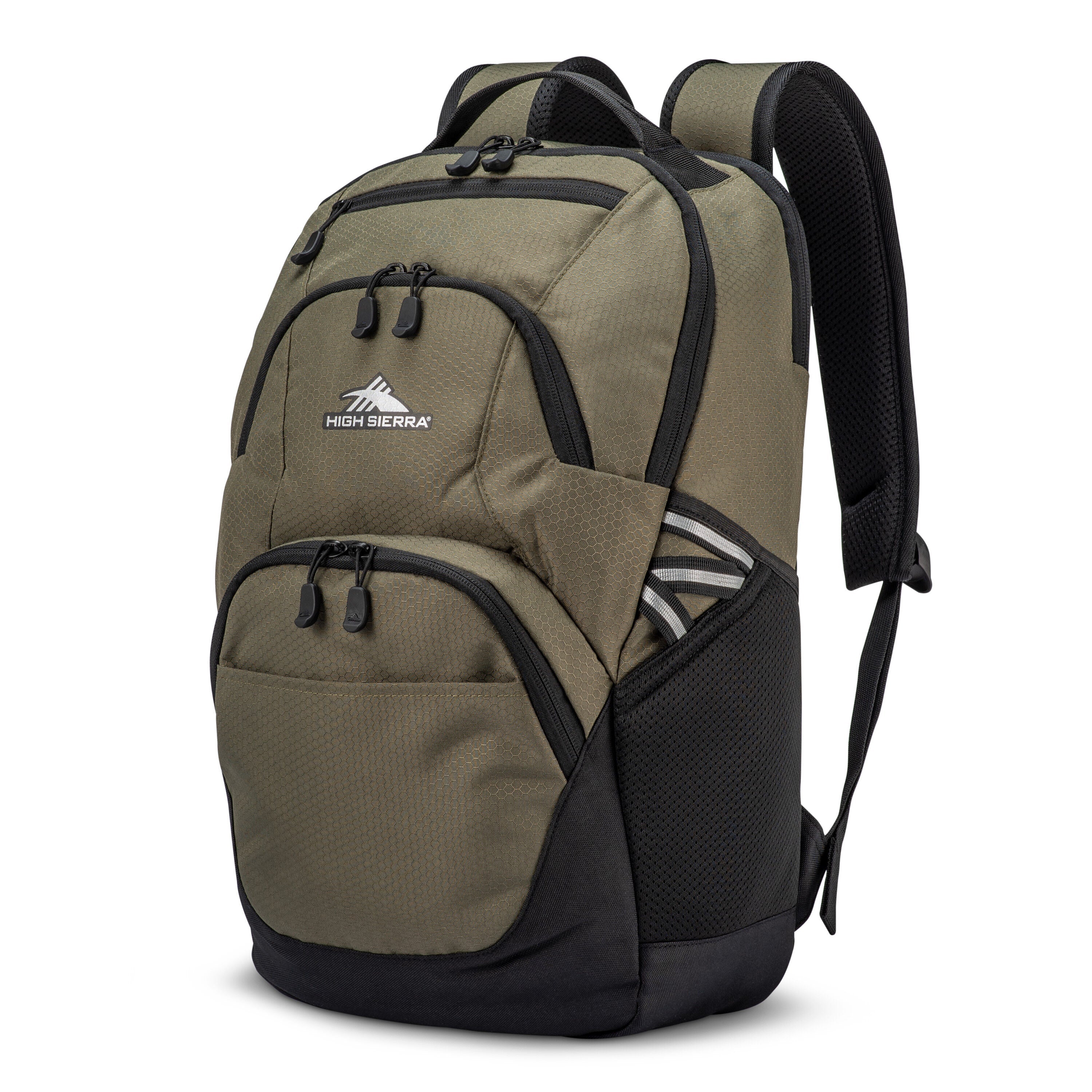 High Sierra Swoop SG Backpack in Olive — front view