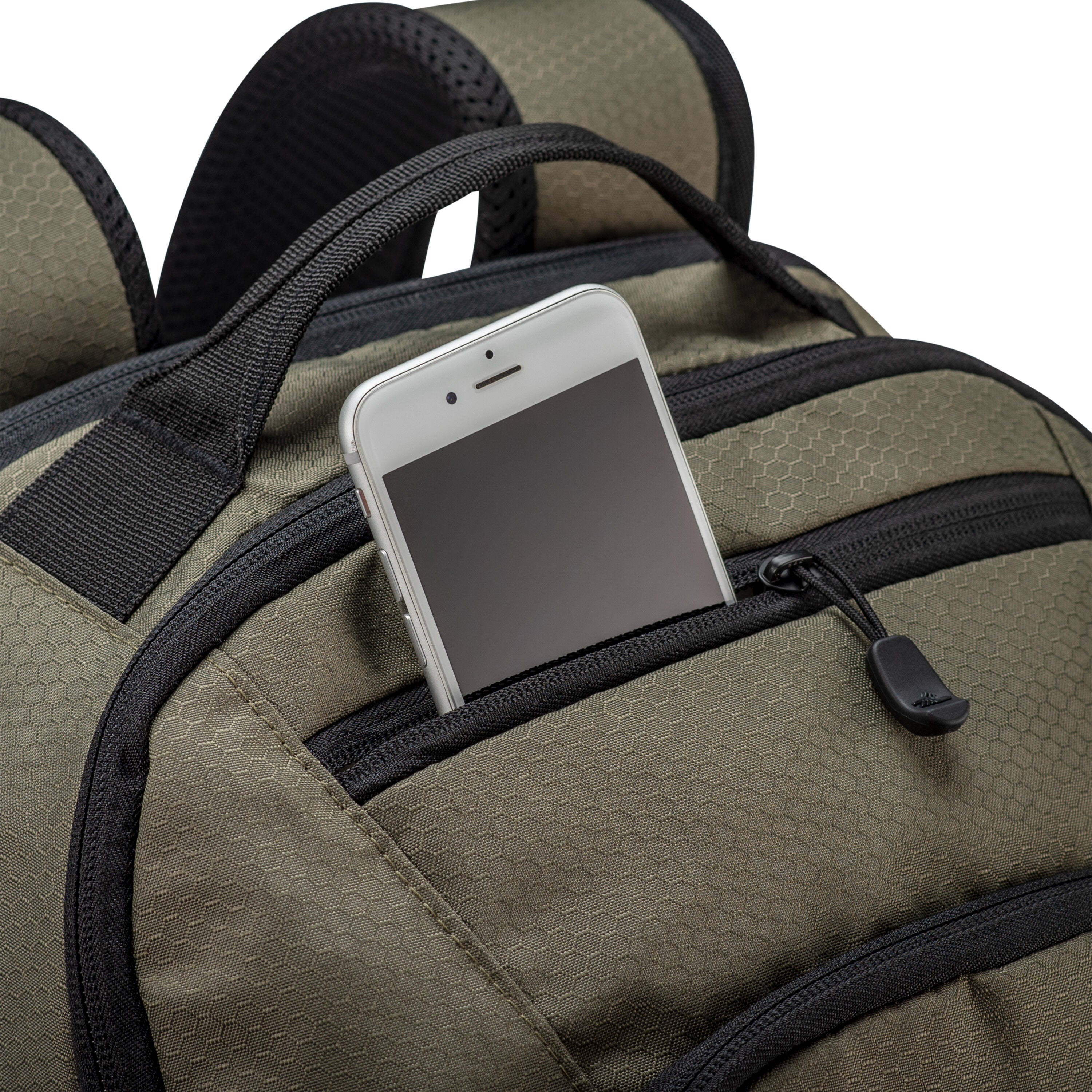 High Sierra Swoop SG Backpack in Olive — angle view 3