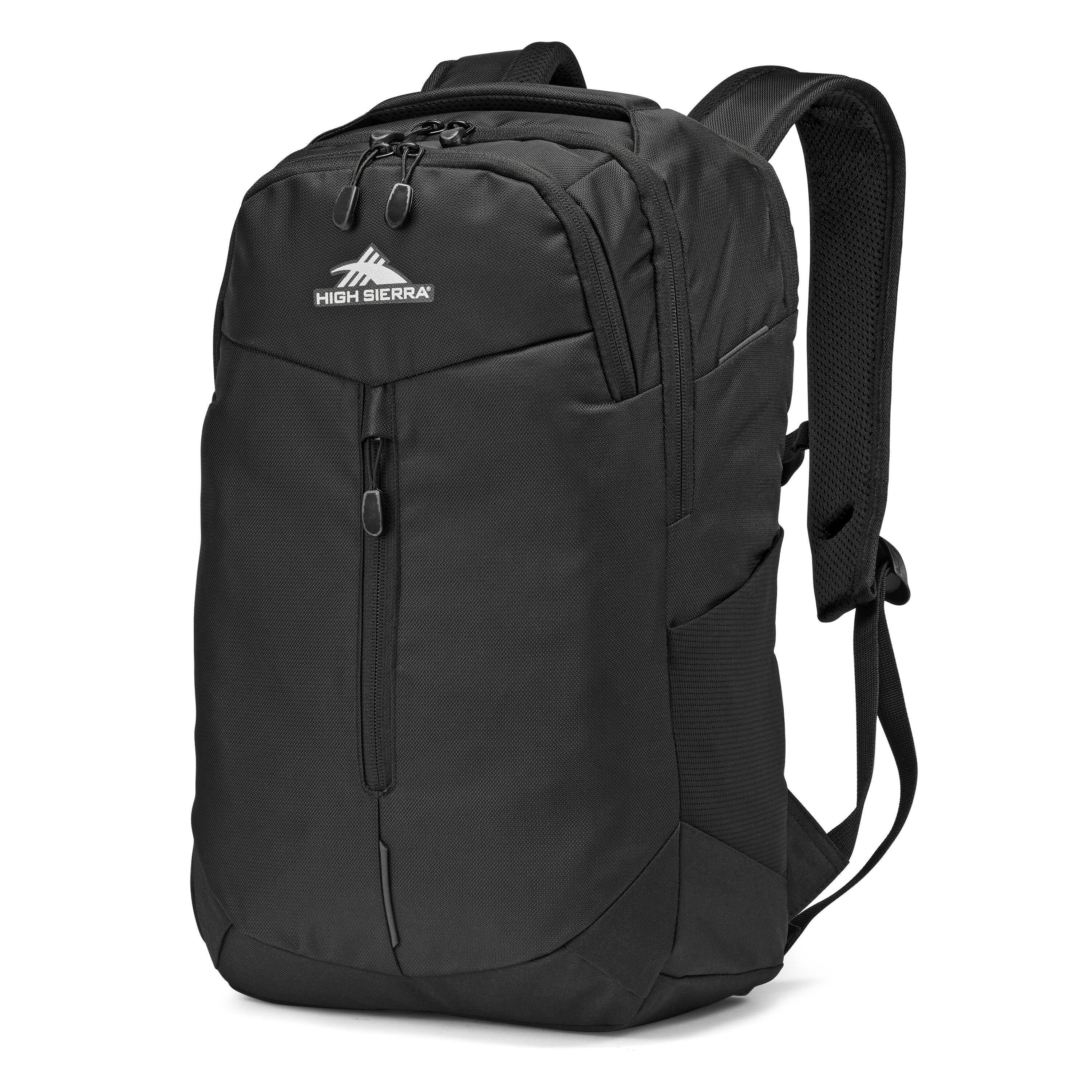 High Sierra Swerve Pro Backpack in Black — front view