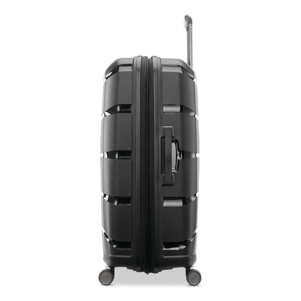 Samsonite Outline Pro Large Spinner in Midnight Black — side view