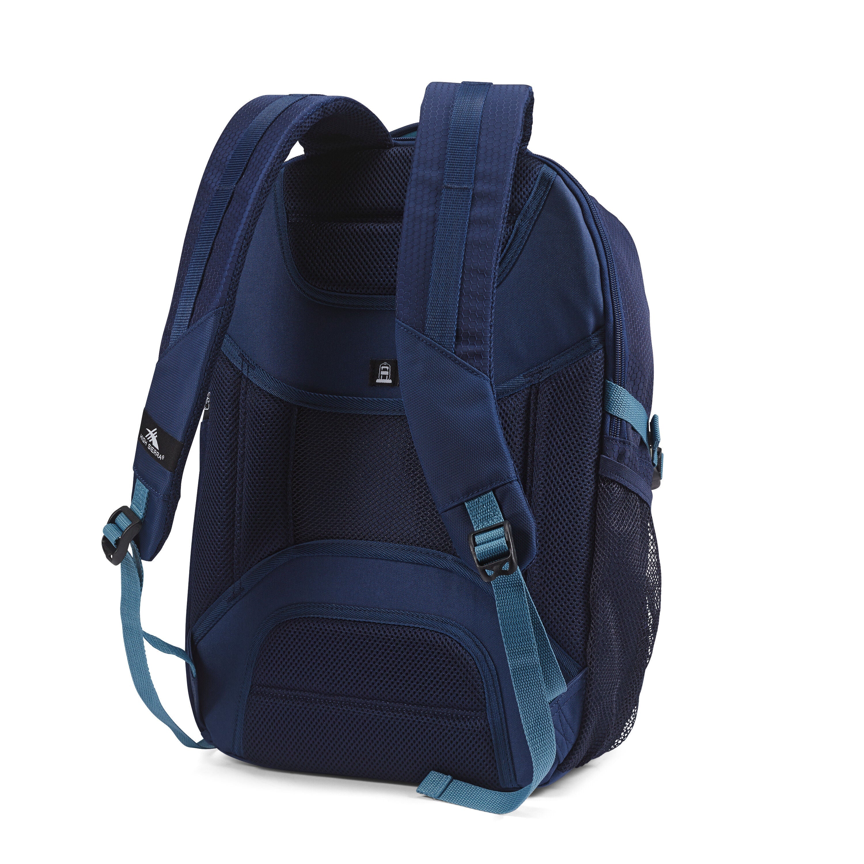 High Sierra Fairlead Computer Backpack in True Navy Graphite Blue — back view