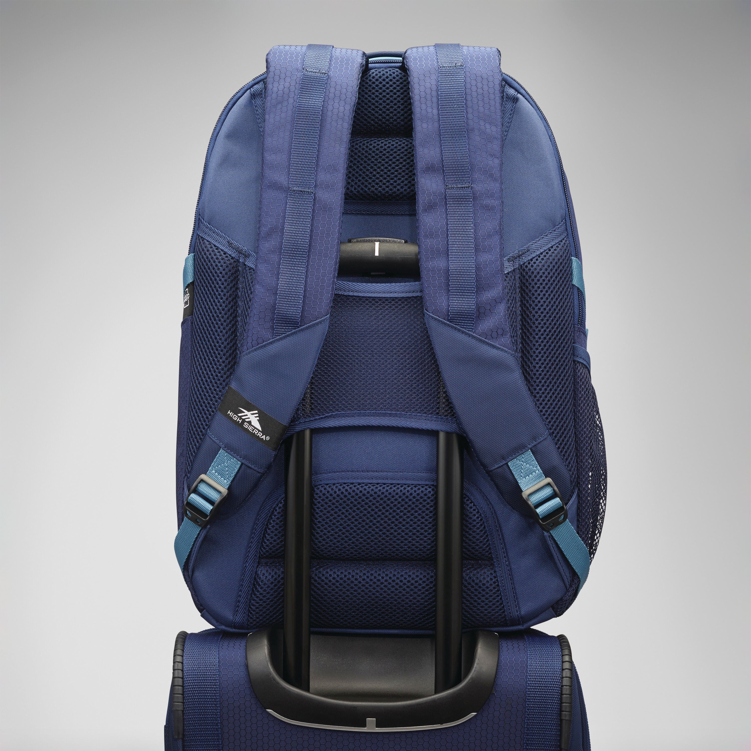 High Sierra Fairlead Computer Backpack in True Navy Graphite Blue — angle view 4