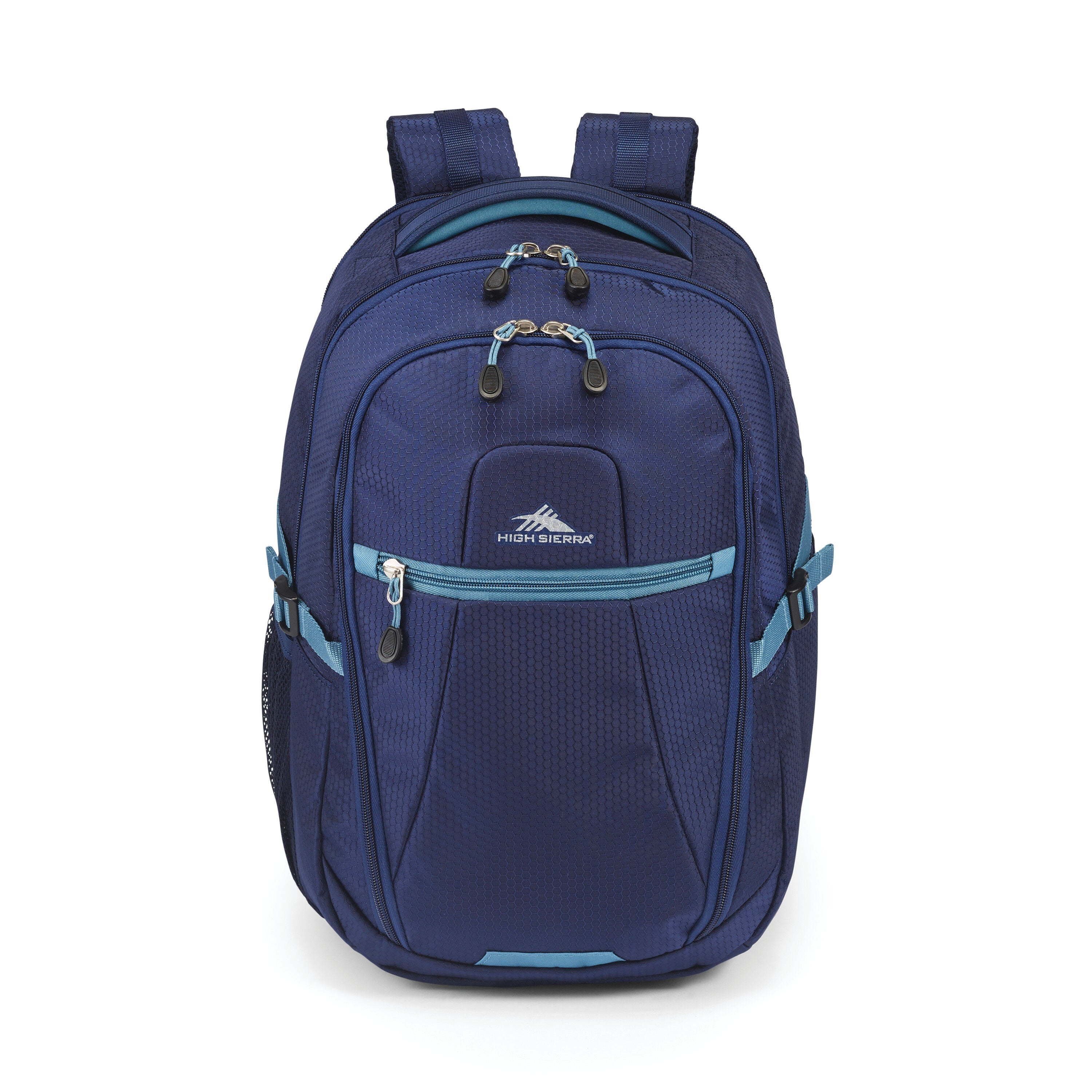 High Sierra Fairlead Computer Backpack in True Navy Graphite Blue — front view