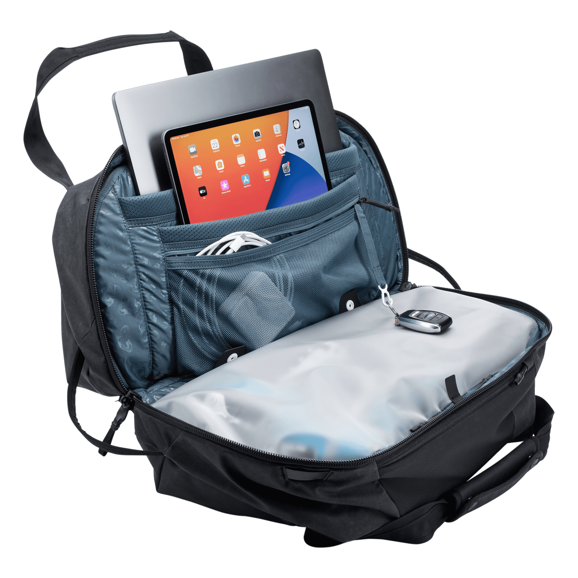 Thule Aion Duffel Bag 35L in Black — interior view # color_Black