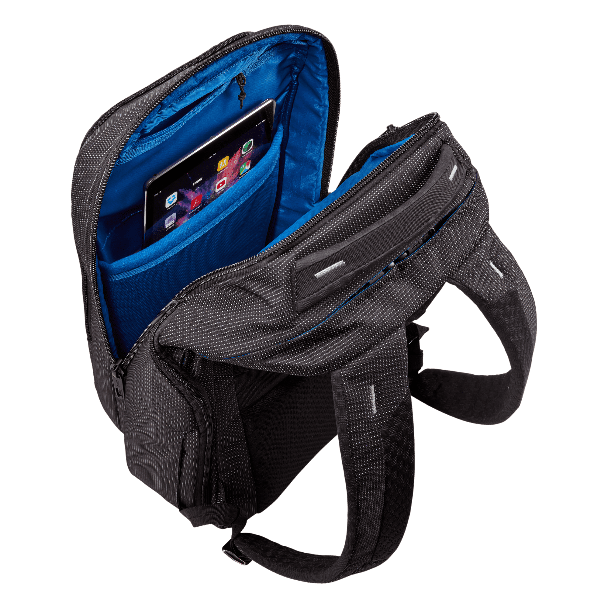 Thule Crossover 2 Backpack 30L in Black — interior view 2 # color_Black