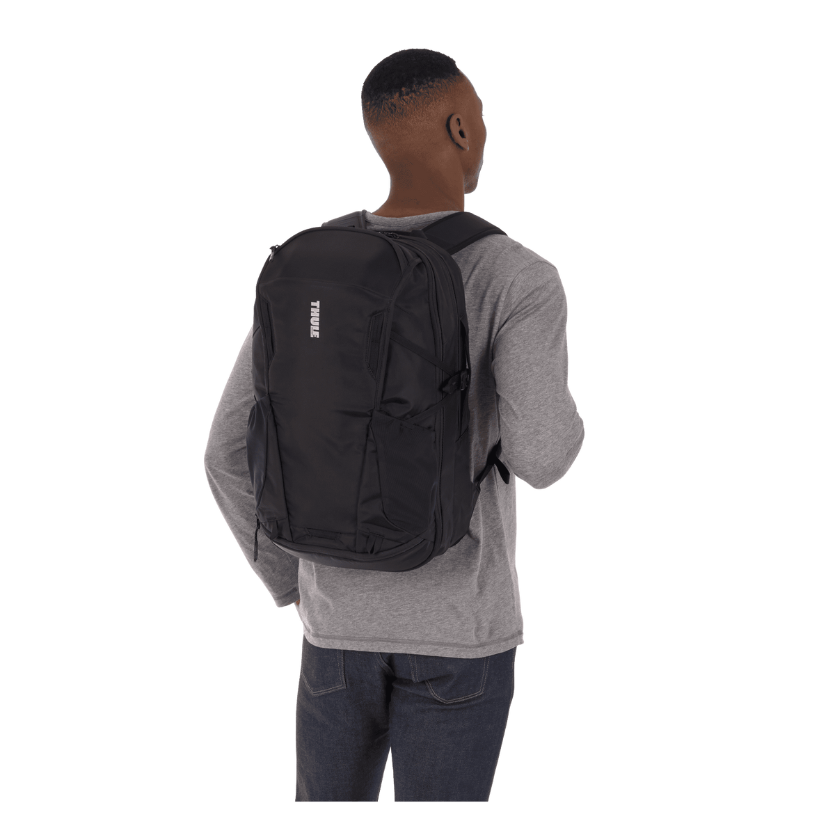 Thule EnRoute Backpack 30L in Black — lifestyle