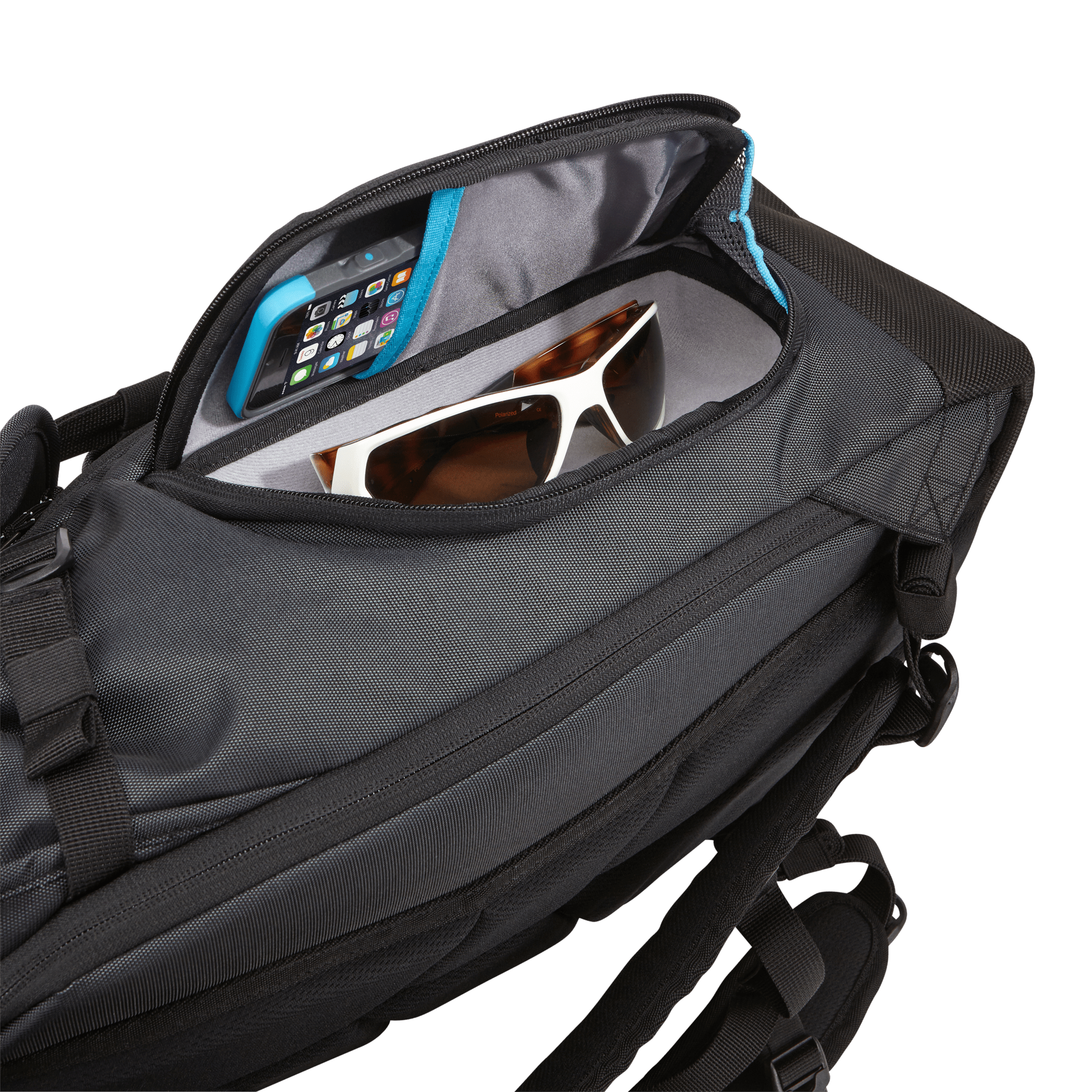 Thule Subterra Backpack 25L in Dark Shadow — detail view # color_Dark Shadow