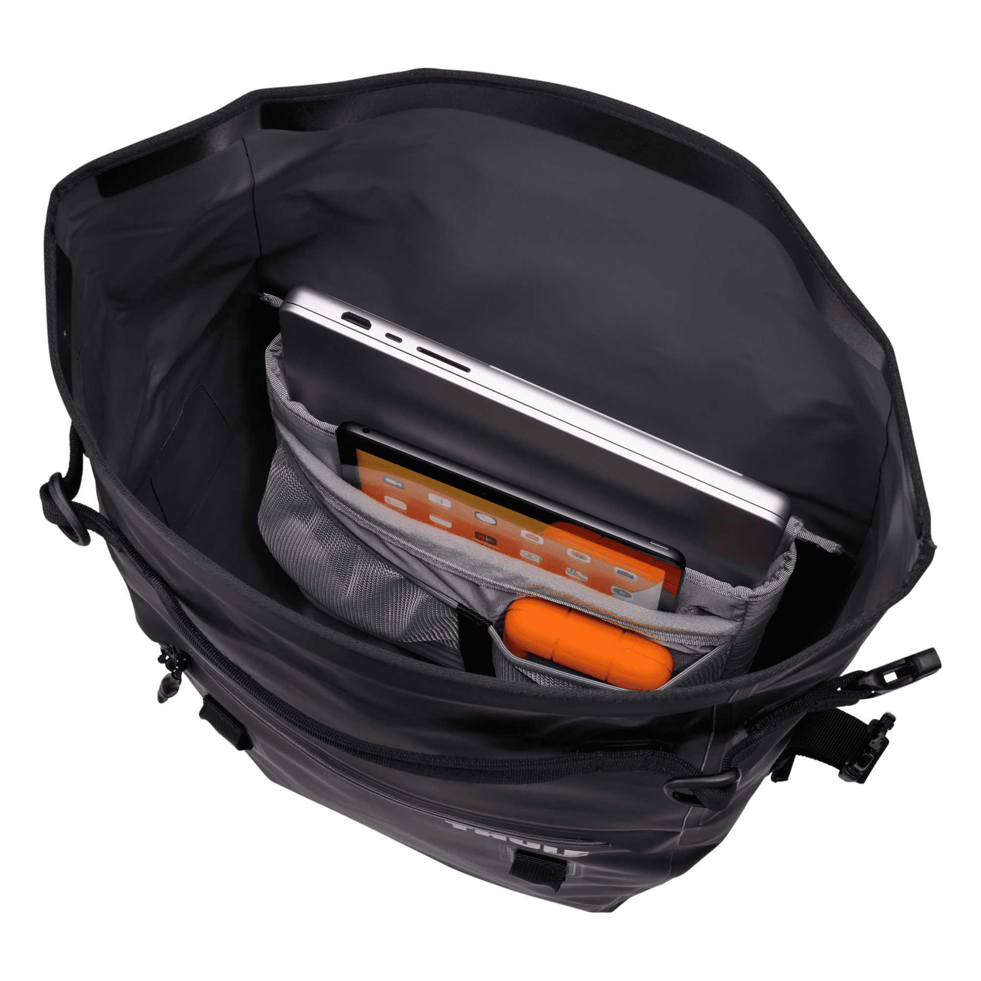 Thule Shield Pannier 22L in Black — interior view # color_Black