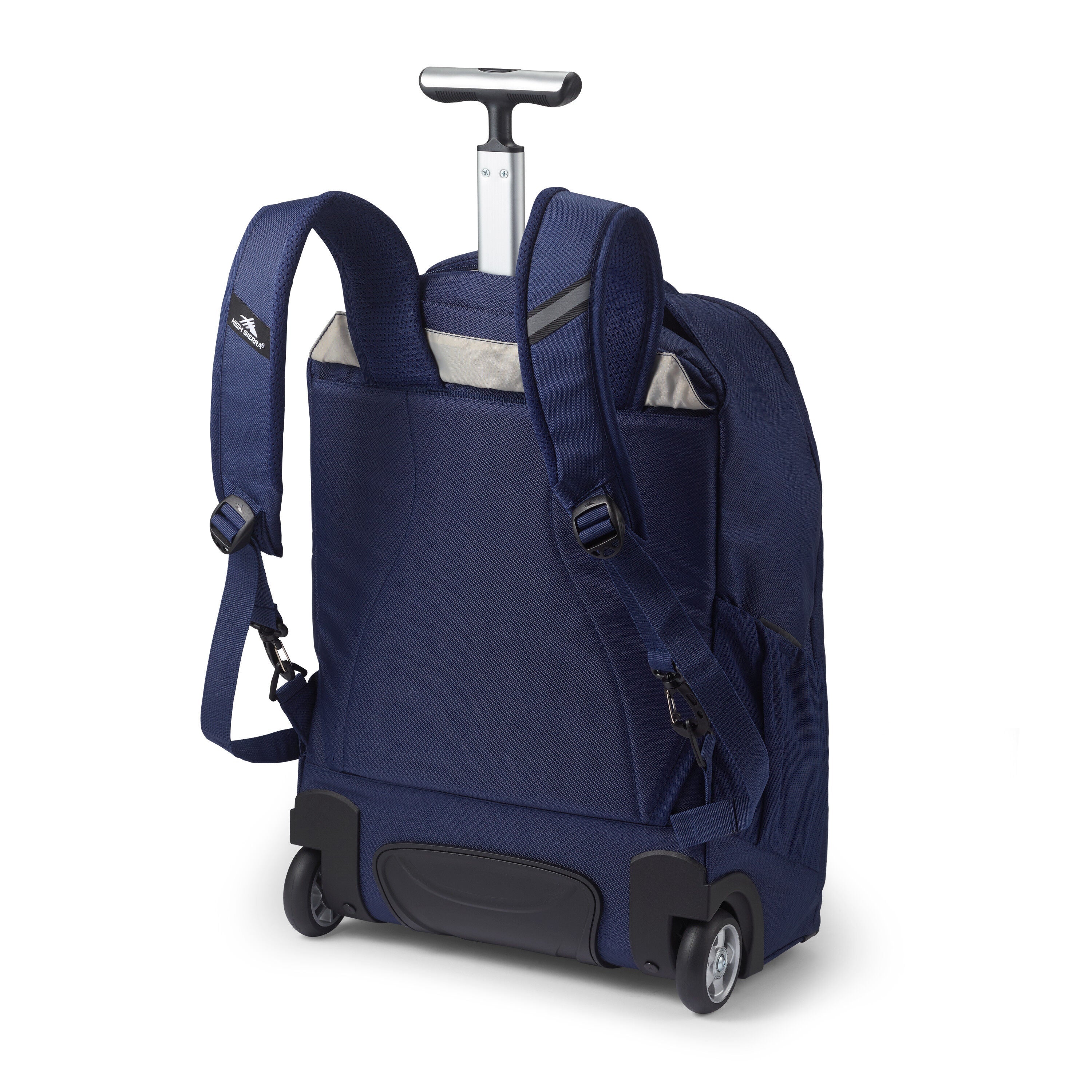 High Sierra Freewheel Pro Wheeled Backpack in True Navy — back view