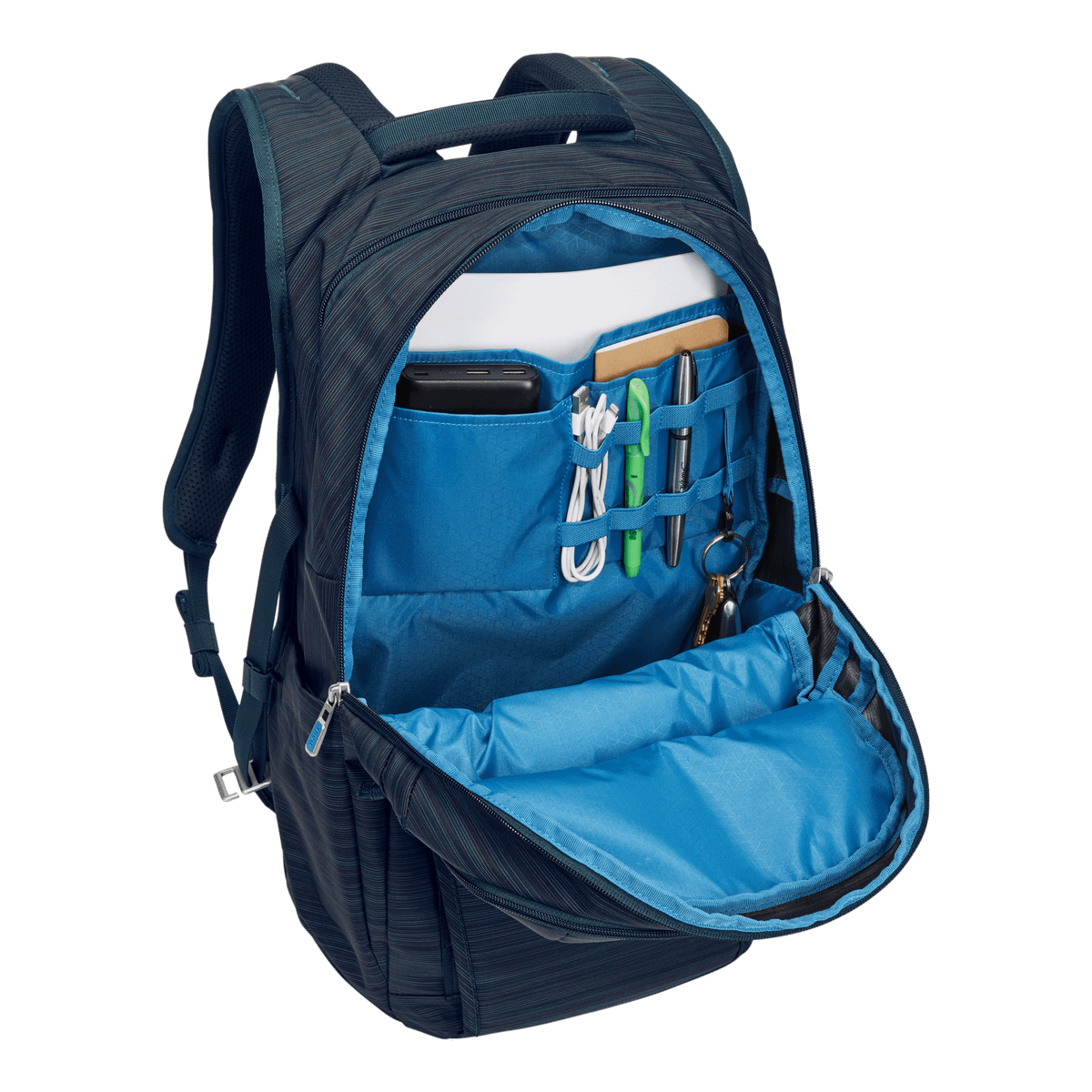 Thule Construct Backpack 28L in Carbon Blue — lifestyle