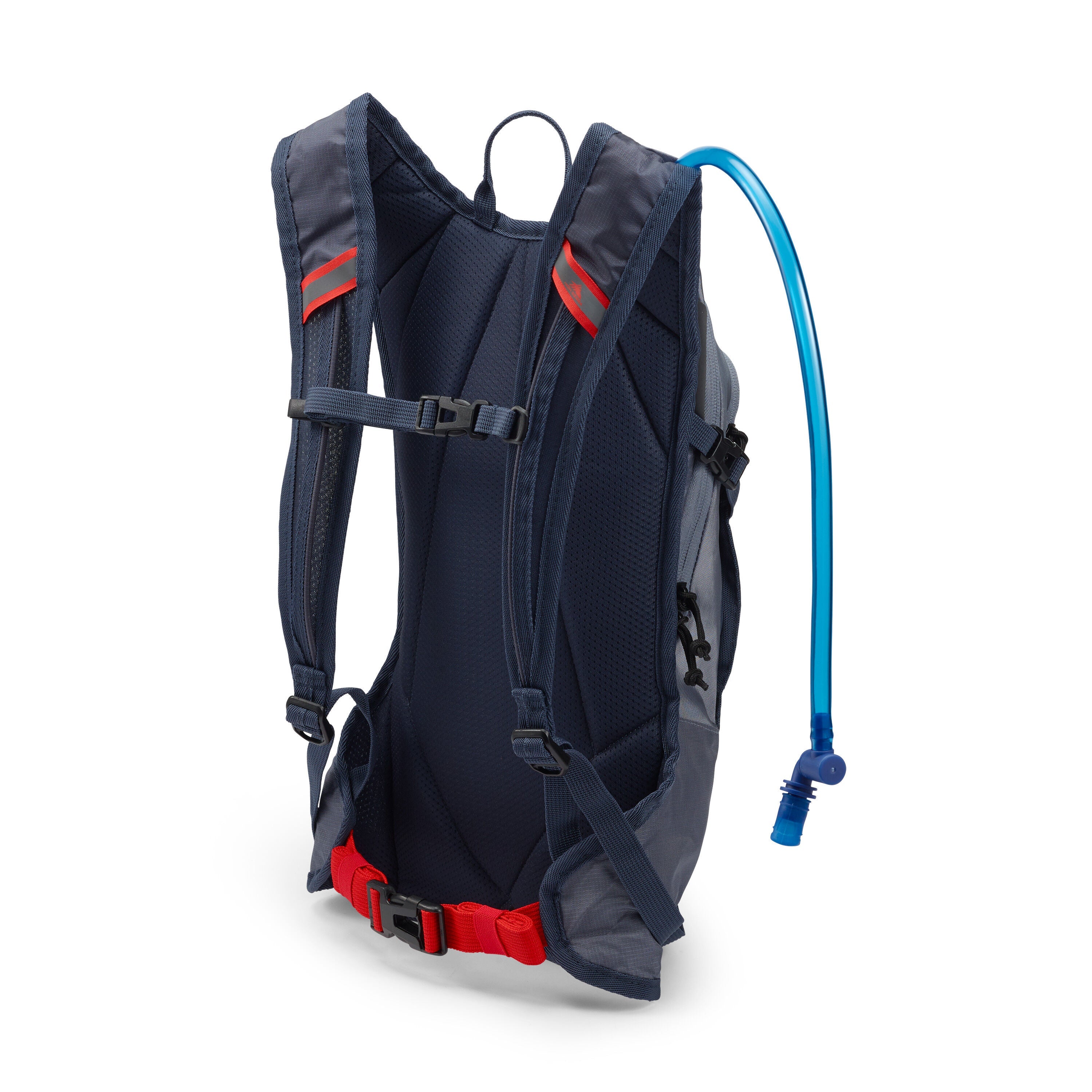 High Sierra HydraHike 2.0 8L Hydration Pack in Grey Blue — back view